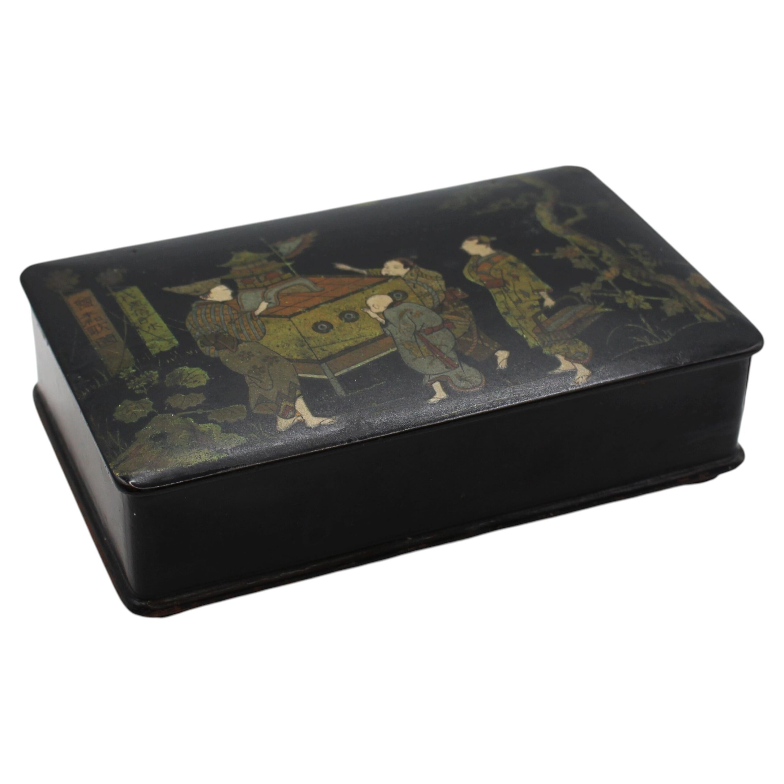 WCO-3852z: Circa 1870 Japanese Meiji Era Lacquer & Papier Mache Box