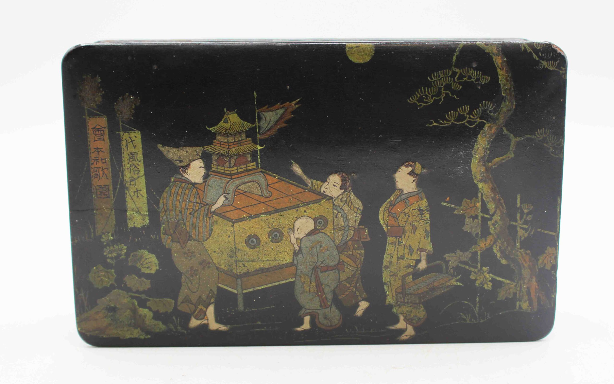 WCO-3852z: Circa 1870 Japanese Meiji Era Lacquer & Papier Mache Box - Image 2