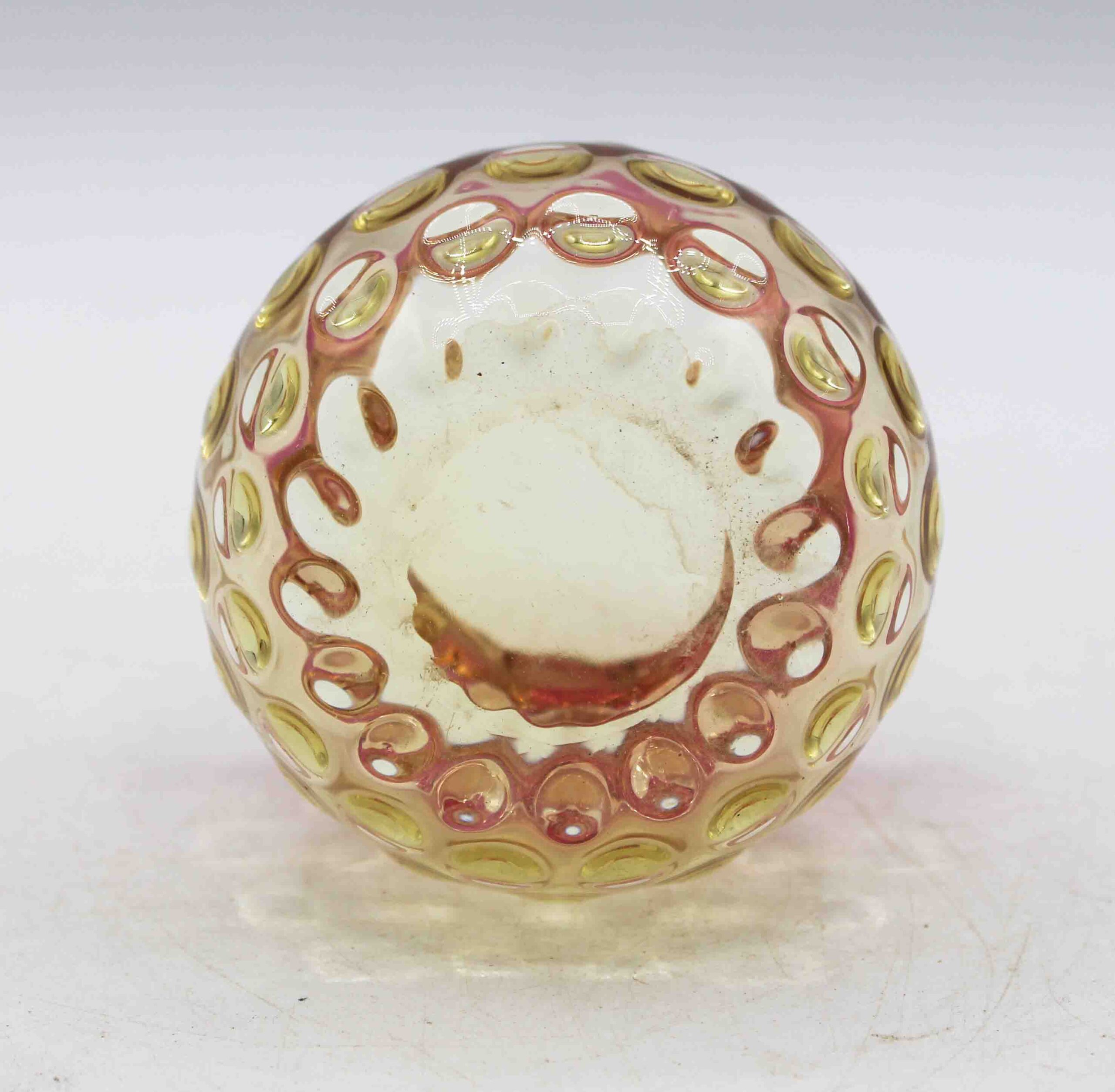 WG-2995z: Circa 1890 American Small Amberina Glass Rose Bowl by New England Glass Co. - Image 3
