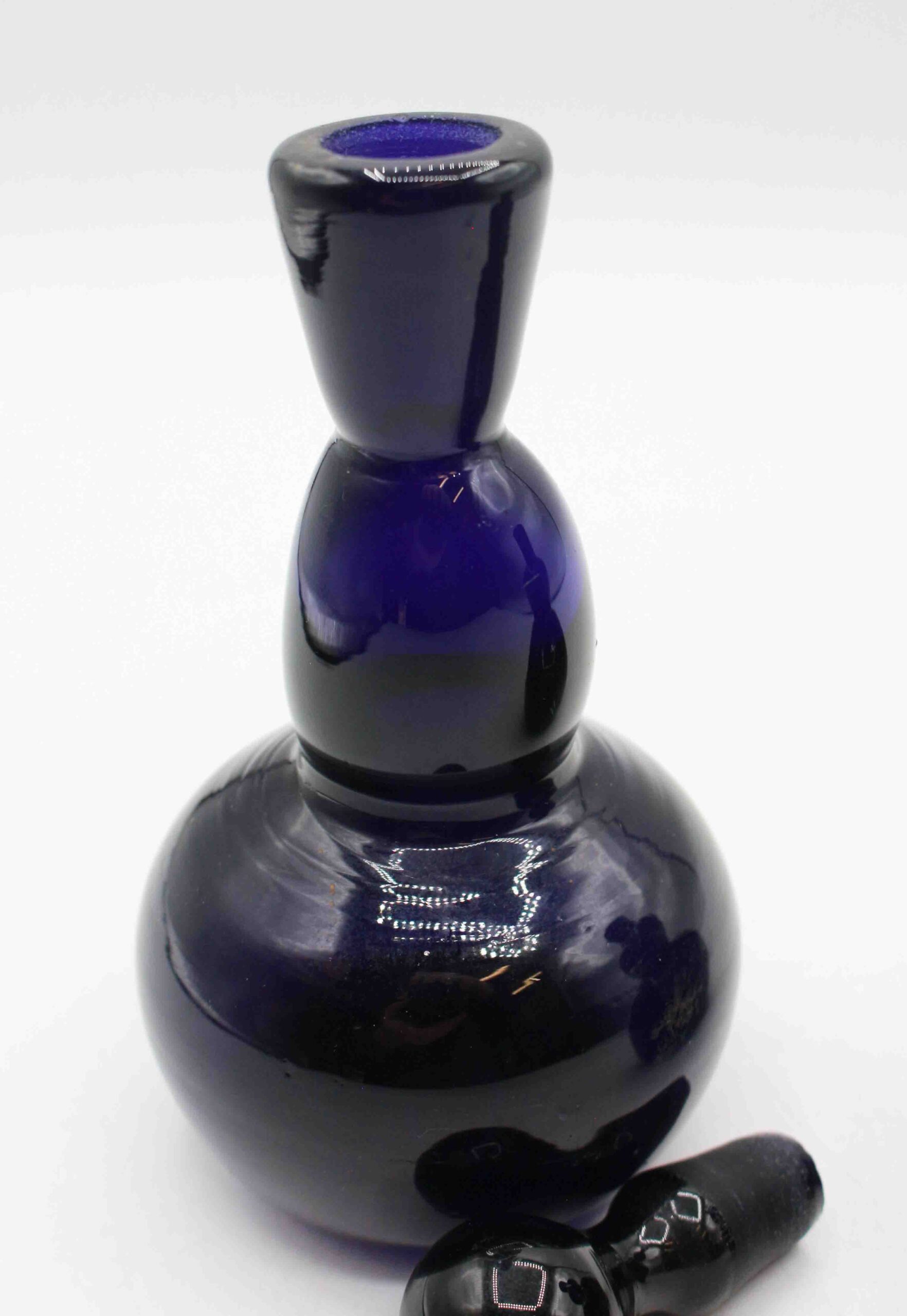 WG-3010z: Circa 1950s Likely Danish Assembled Pair of Cobalt Glass Perfume Bottles - Image 7