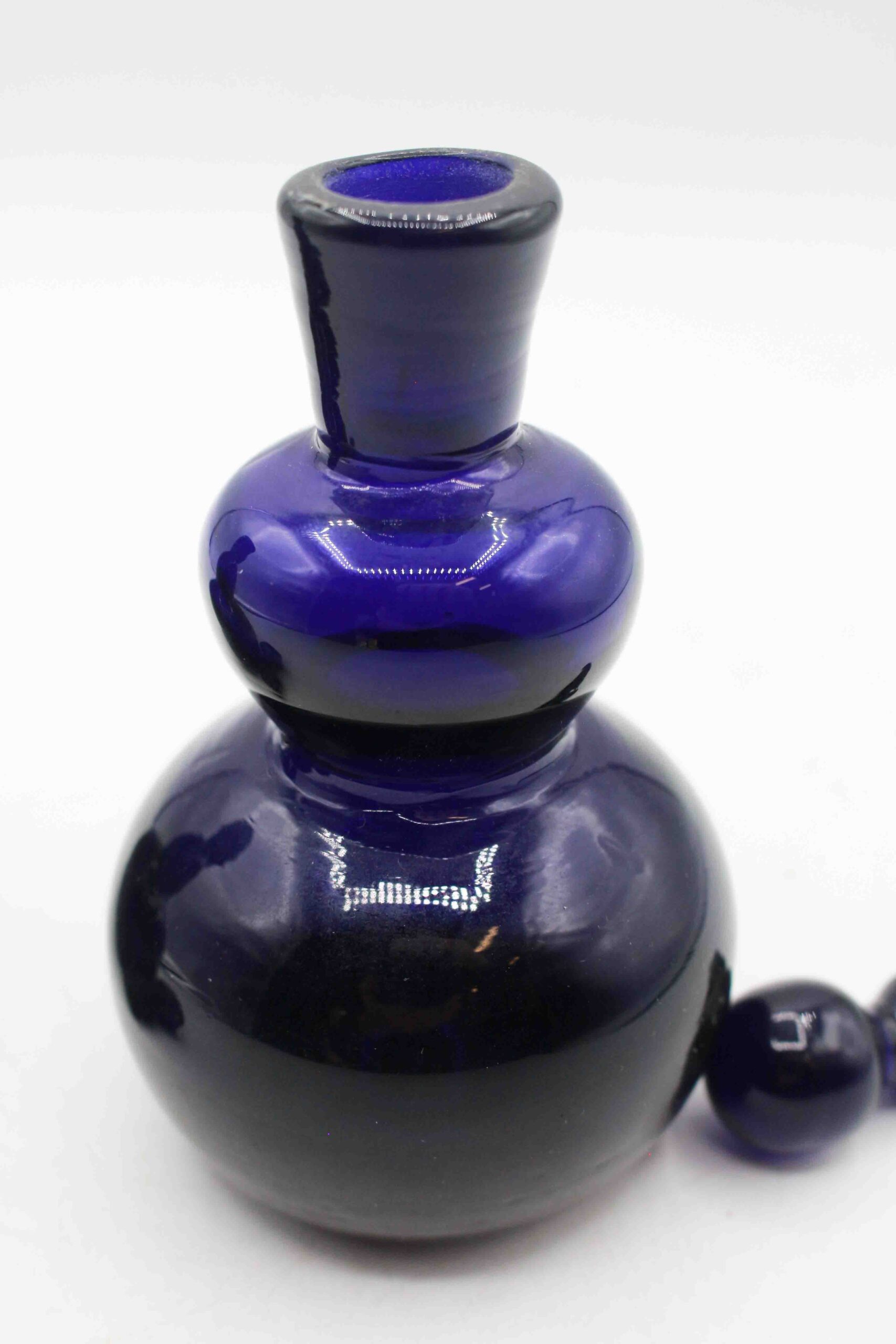WG-3010z: Circa 1950s Likely Danish Assembled Pair of Cobalt Glass Perfume Bottles - Image 8