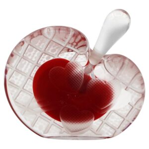 WG-3021z: Late 20th Century American Art Glass "Hearts" Perfume Flask