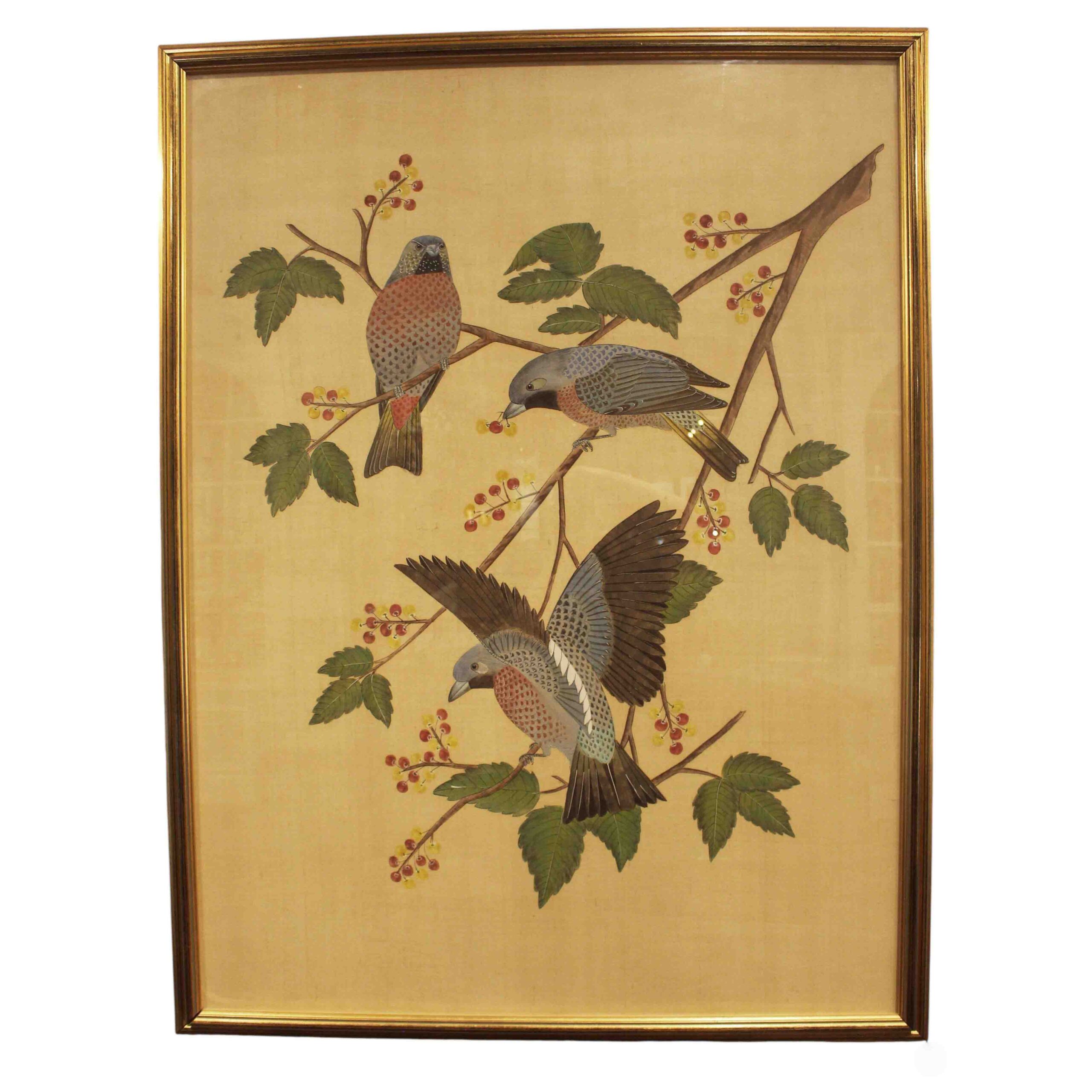 WP-2667z: Early 20th Century Japanese Kacho-Ga Painting on Silk