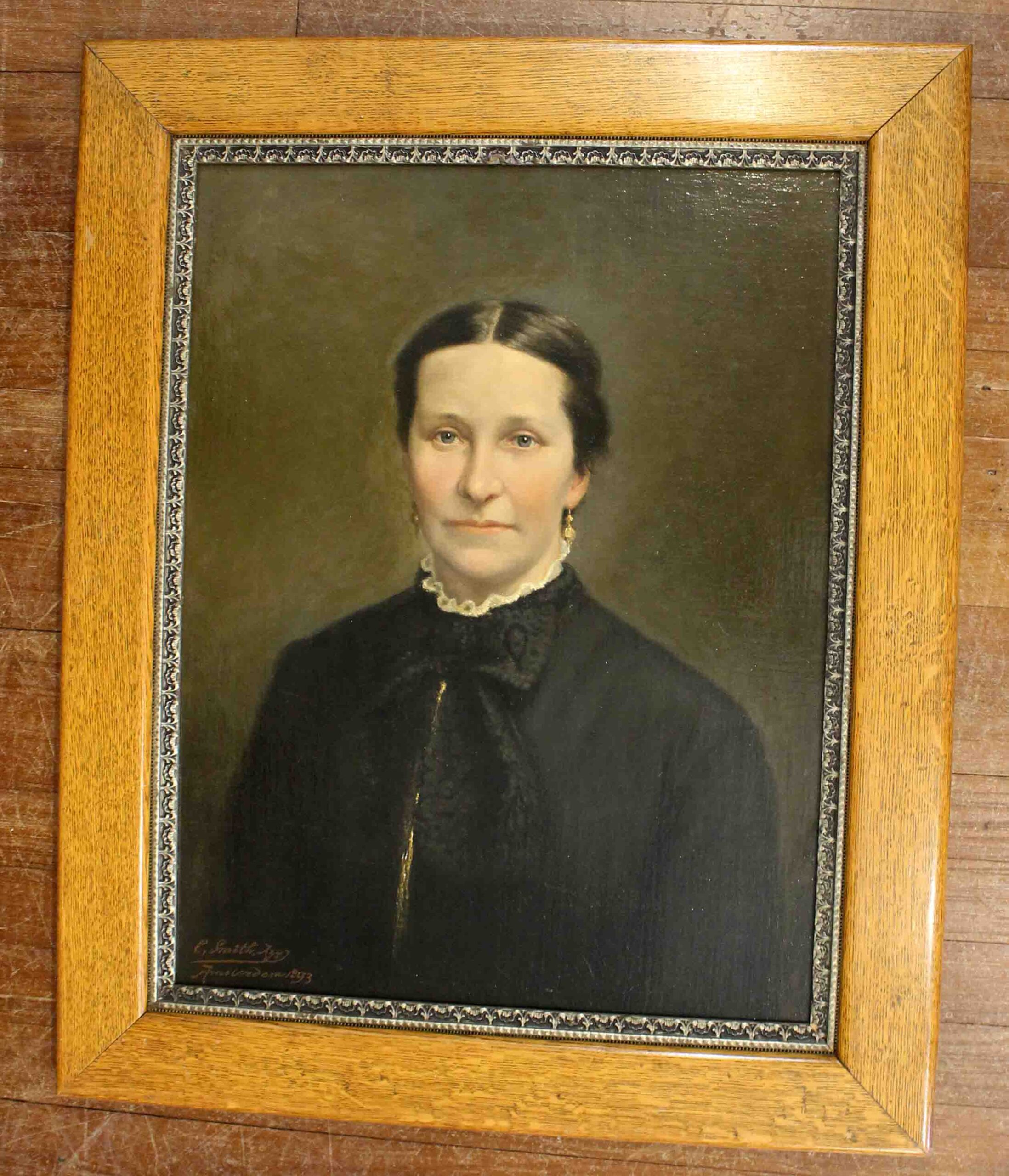 WP-2666z: Pair of portraits painted in Amsterdam in 1893 by C. Smith - Image 3