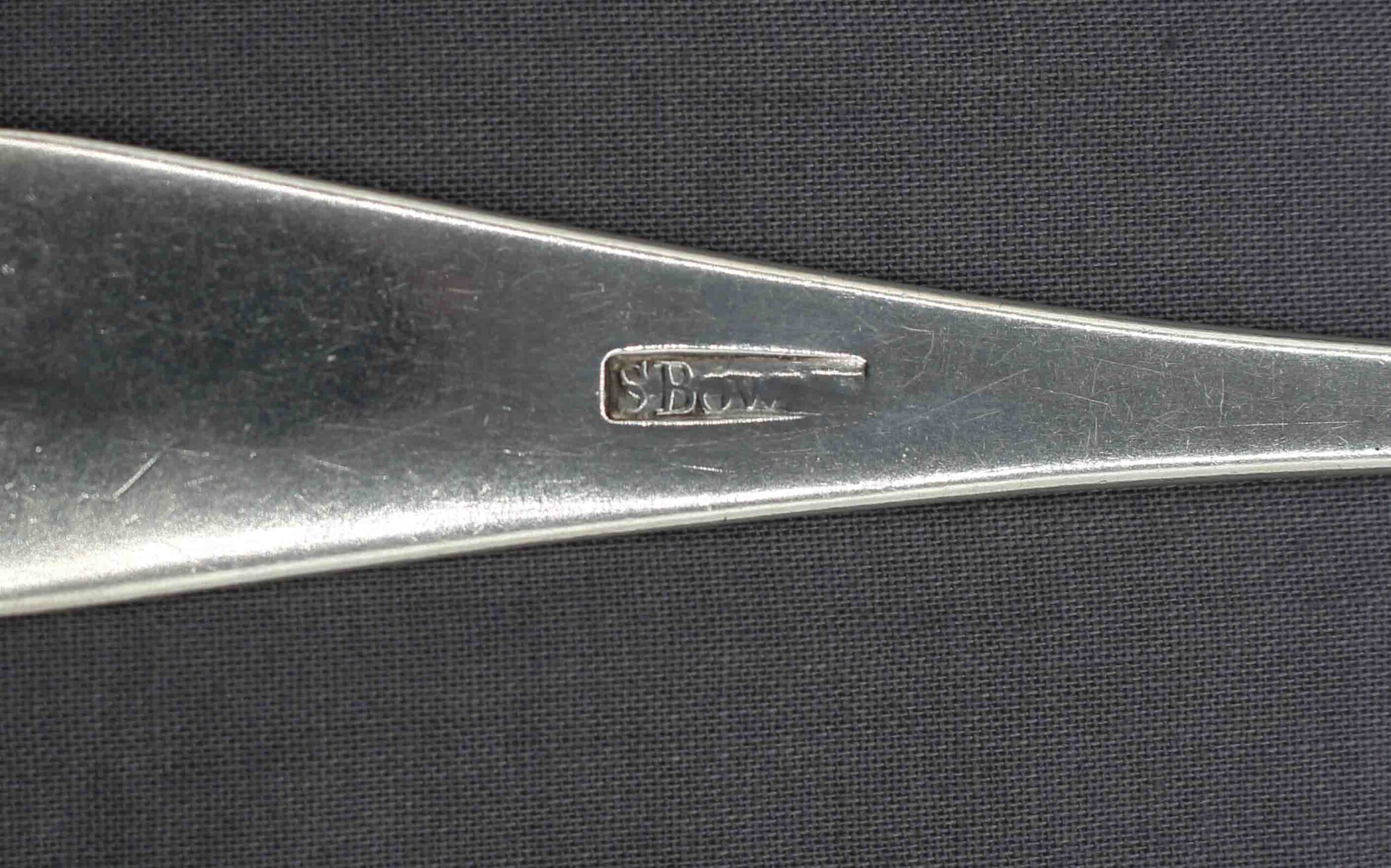 WSI-10405zb: Set of Five Coin Silver Tablespoons by Samuel Browne - Image 3