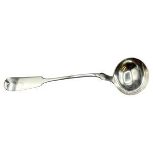 WSI-10407z: R&W Wilson Coin Silver Soup Ladle