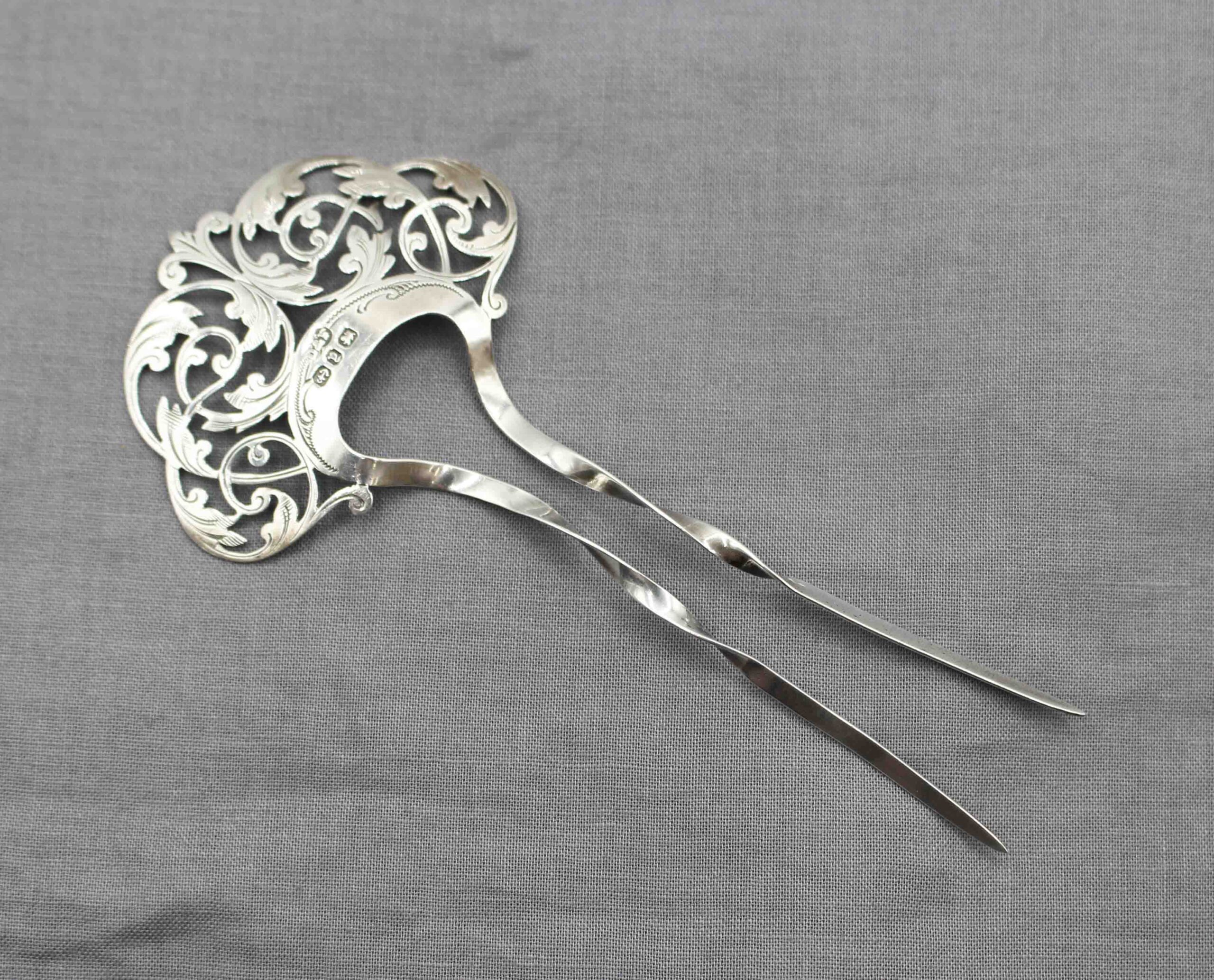 WSI-10414z: 1898 Edwardian Sterling Silver English Hair Pin - Image 3