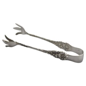 WSI-10421z: 1958-76 American Harlequin Sterling Silver Sugar Cube Tongs by Reed & Barton