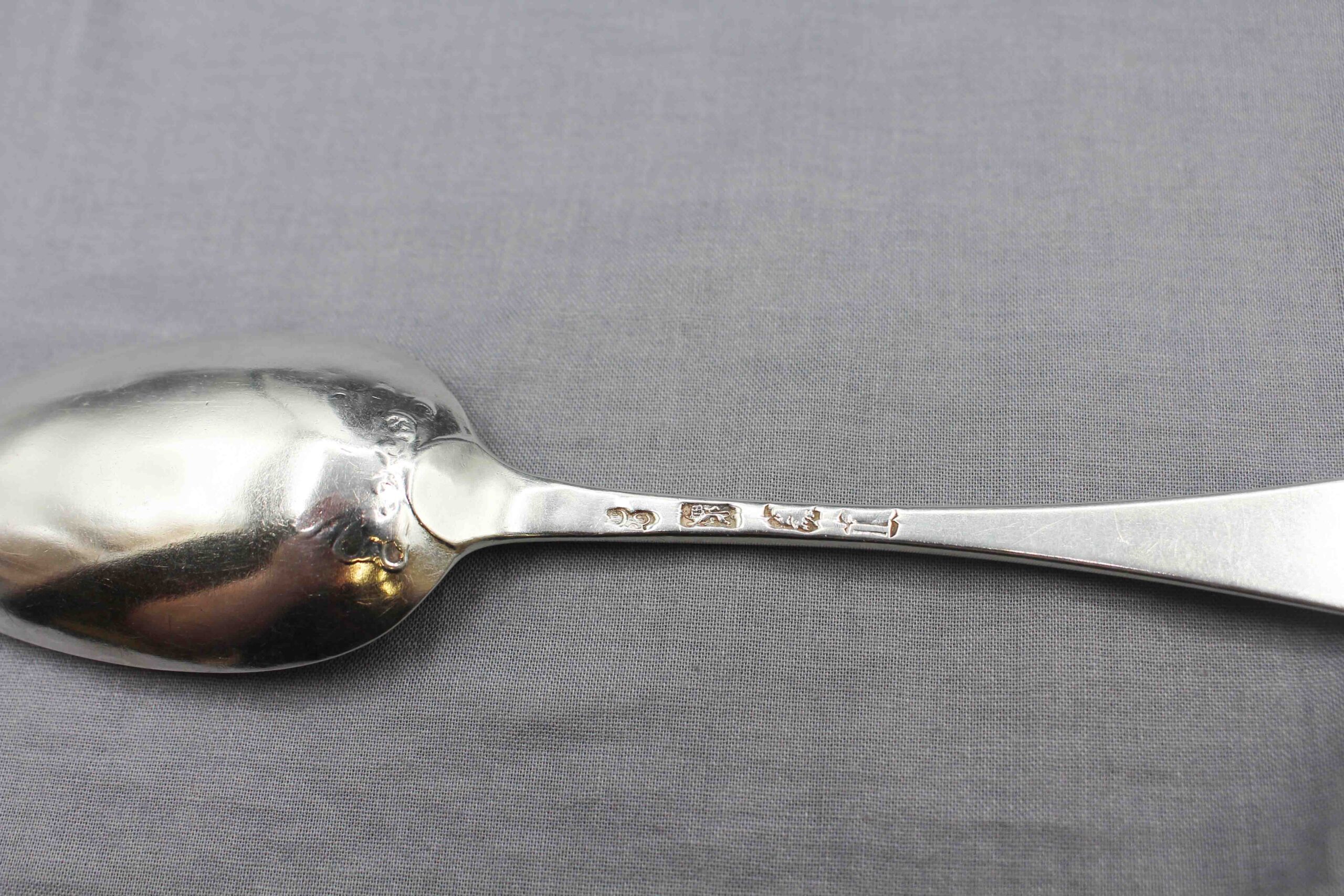 WSI-10432: 1755 London Sterling Silver Hanoverian Pattern Tablespoon by John Cafe - Image 2