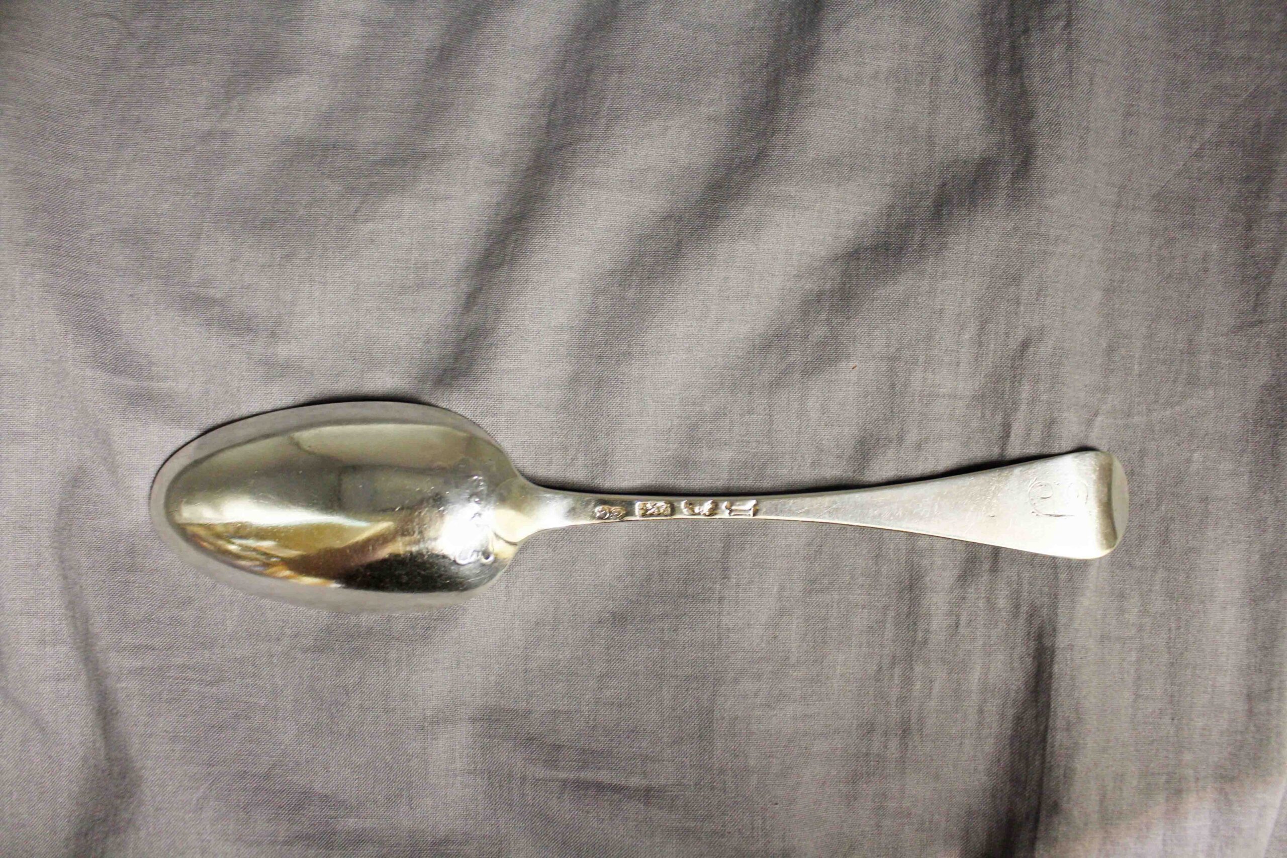 WSI-10432: 1755 London Sterling Silver Hanoverian Pattern Tablespoon by John Cafe - Image 3