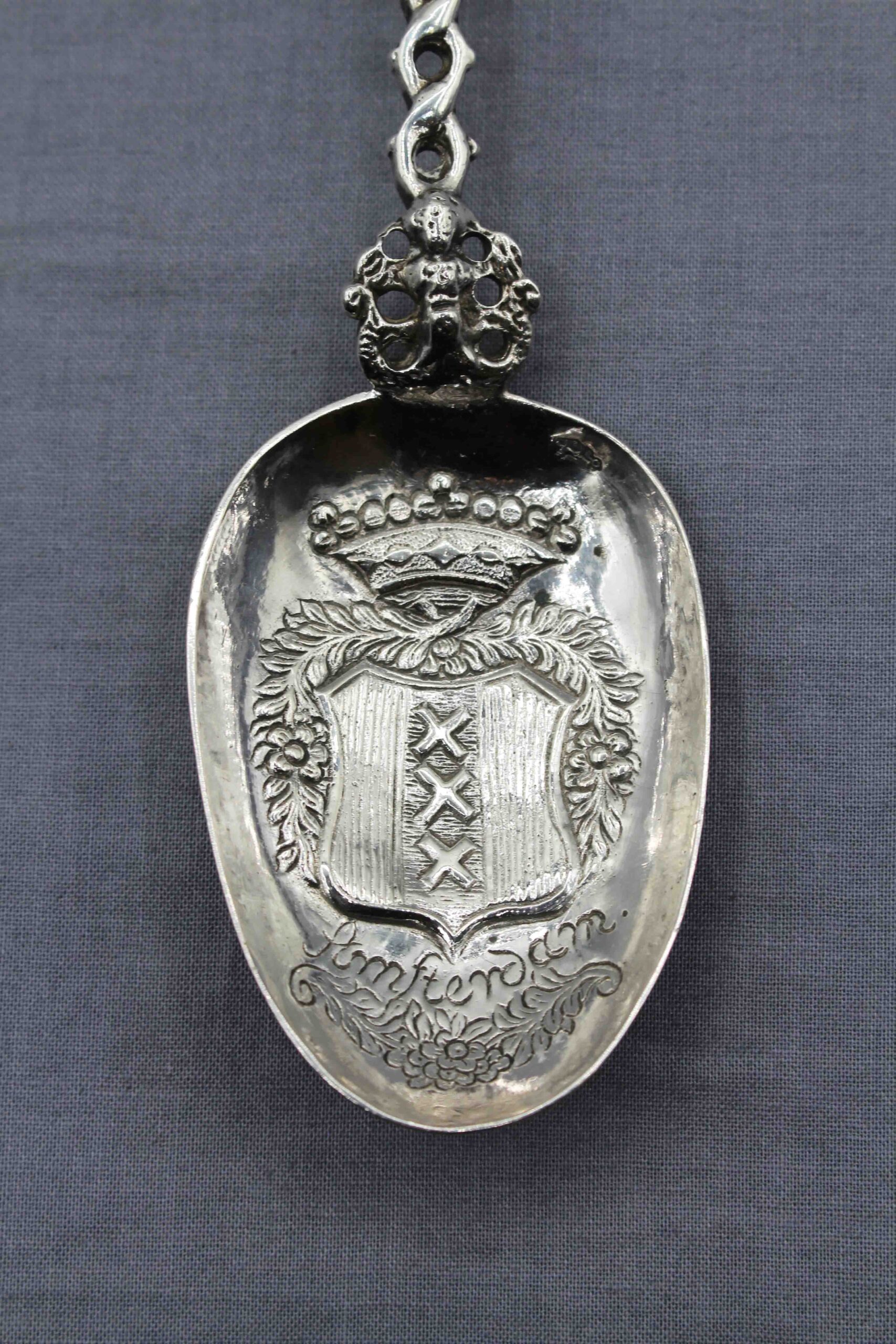WSI-10451z: Pre-1953 Amsterdam 833 Standard Silver Souvenir Spoon - Image 4