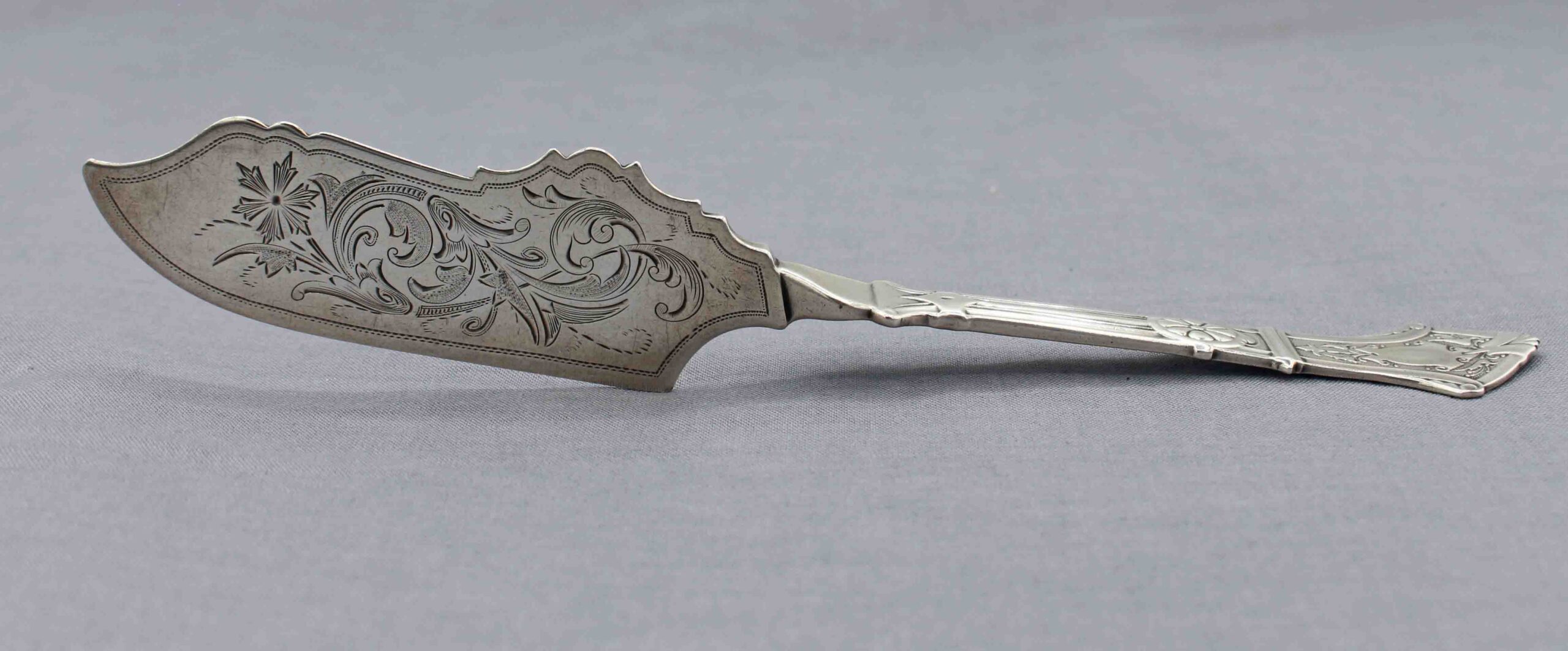 WSI-10459z: 1862-1870s Philadelphia Coin Silver Master Butter Knife by George Sharp - Image 3