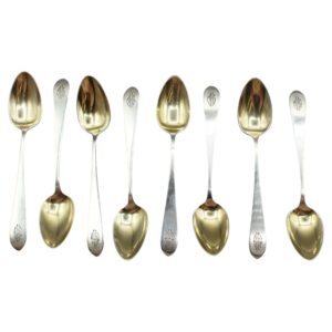 WSI-10461z: 1875 American Set of 8 Sterling Silver Demitasse Spoons by Gorham