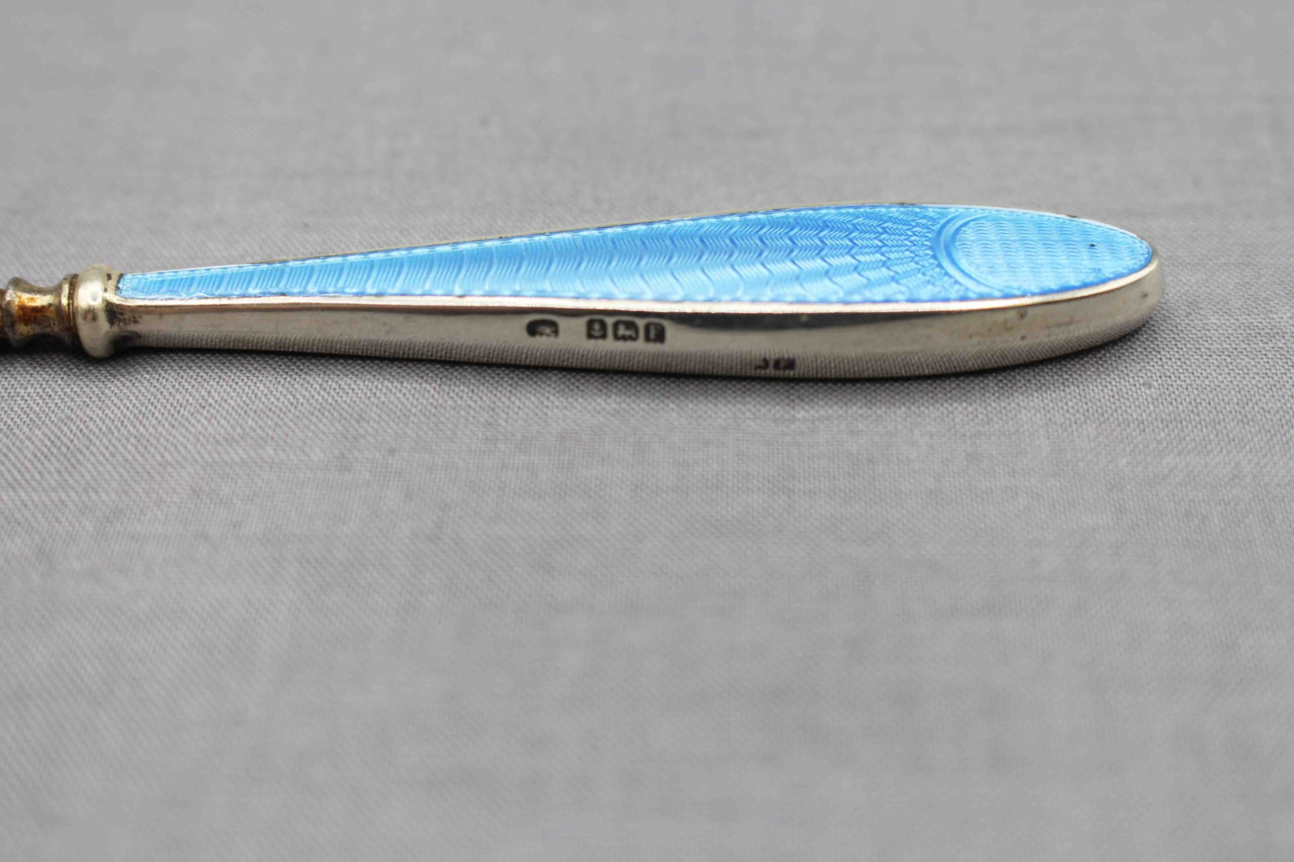 WSI-10486z: 1930 Sterling Silver and Enamel Nail File and Cuticle Pusher Set - Image 7
