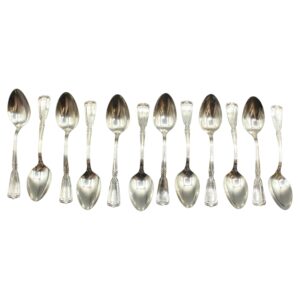 WSI-10506z: 1909 Set of 12 Sterling Silver Teaspoons by Reed & Barton
