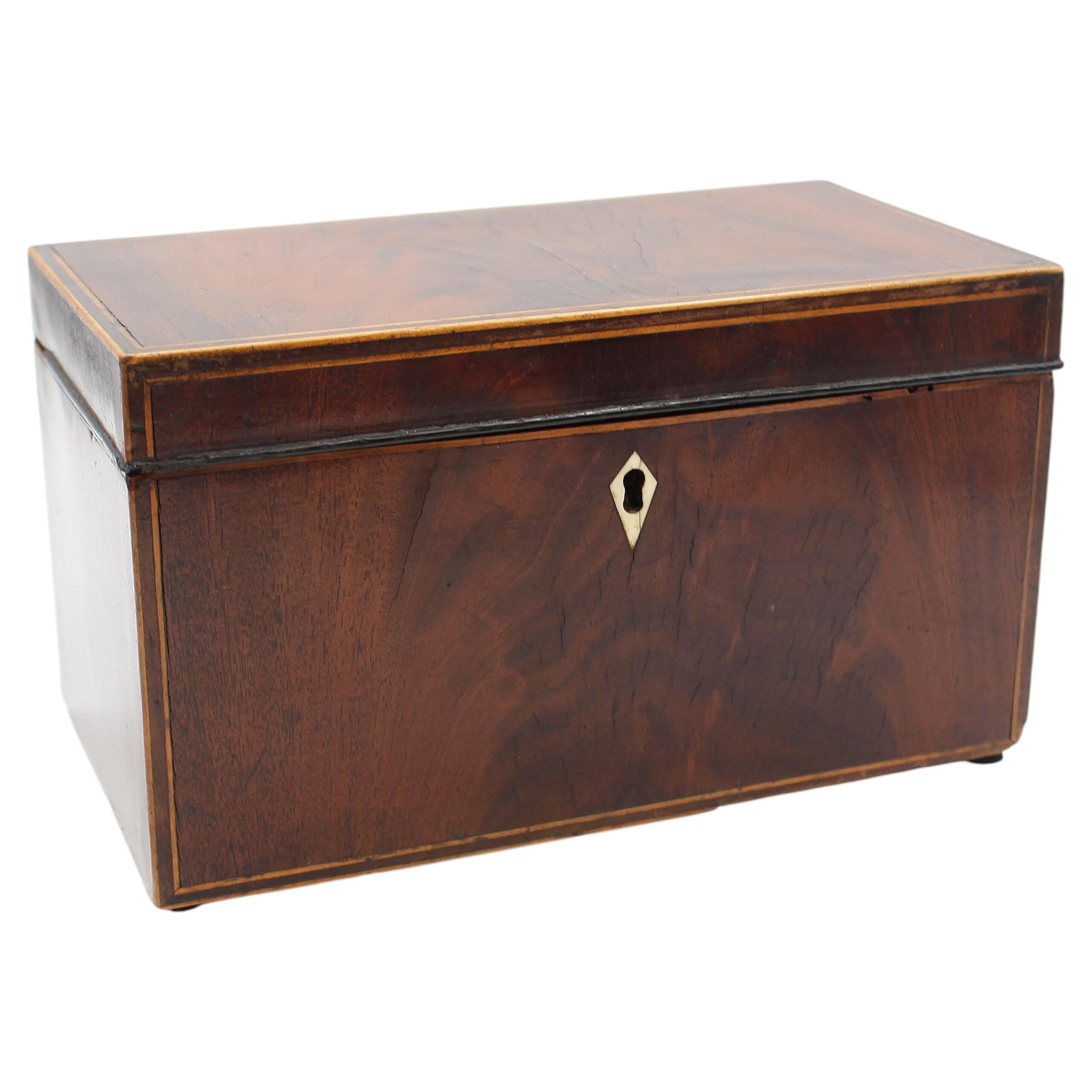 WB-1566z: Late 18th Century English George III Period Tea Caddy Box