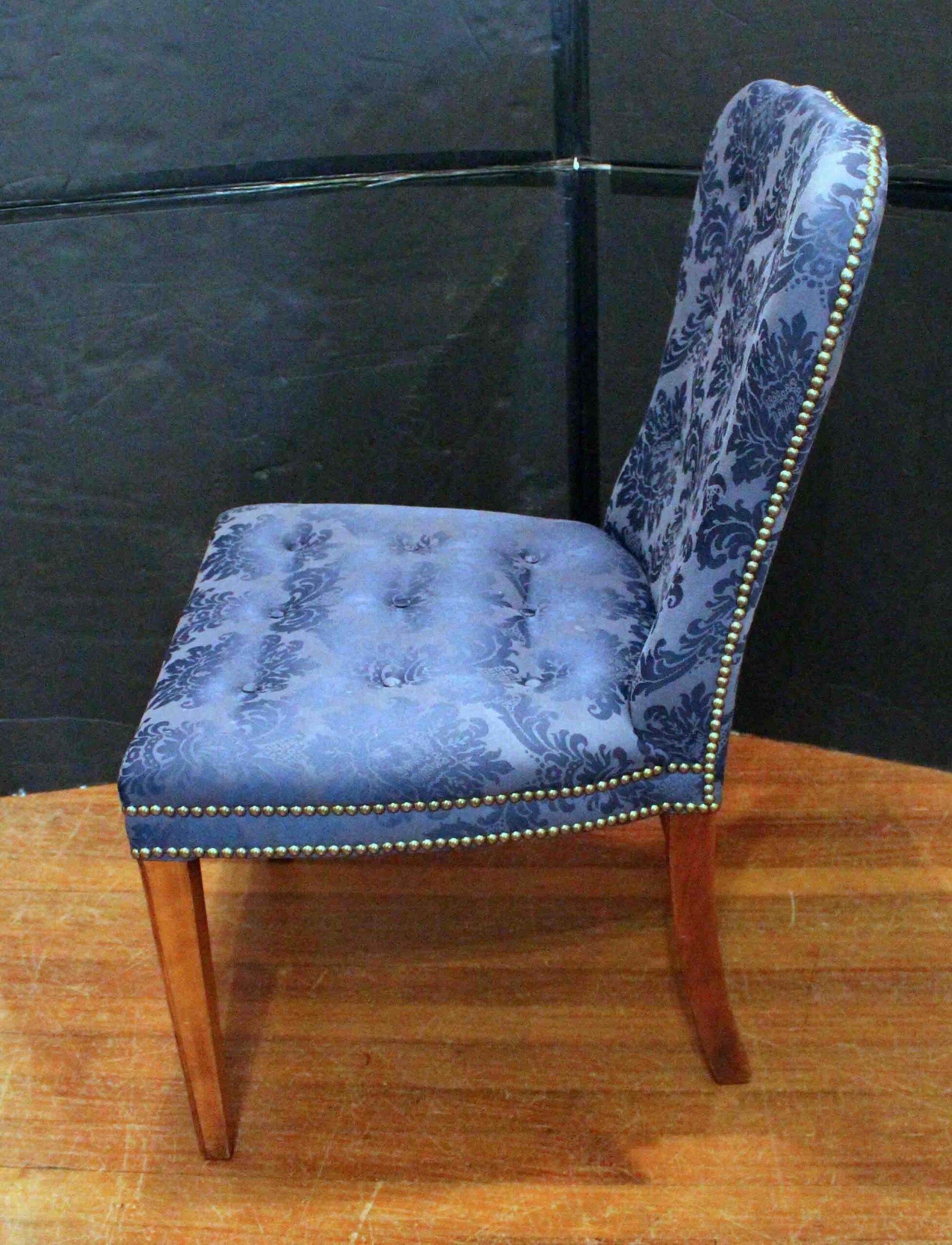 WC-1470z: c. 1920 Georgian Style Set of Four Upholstered Side Chairs - Image 3