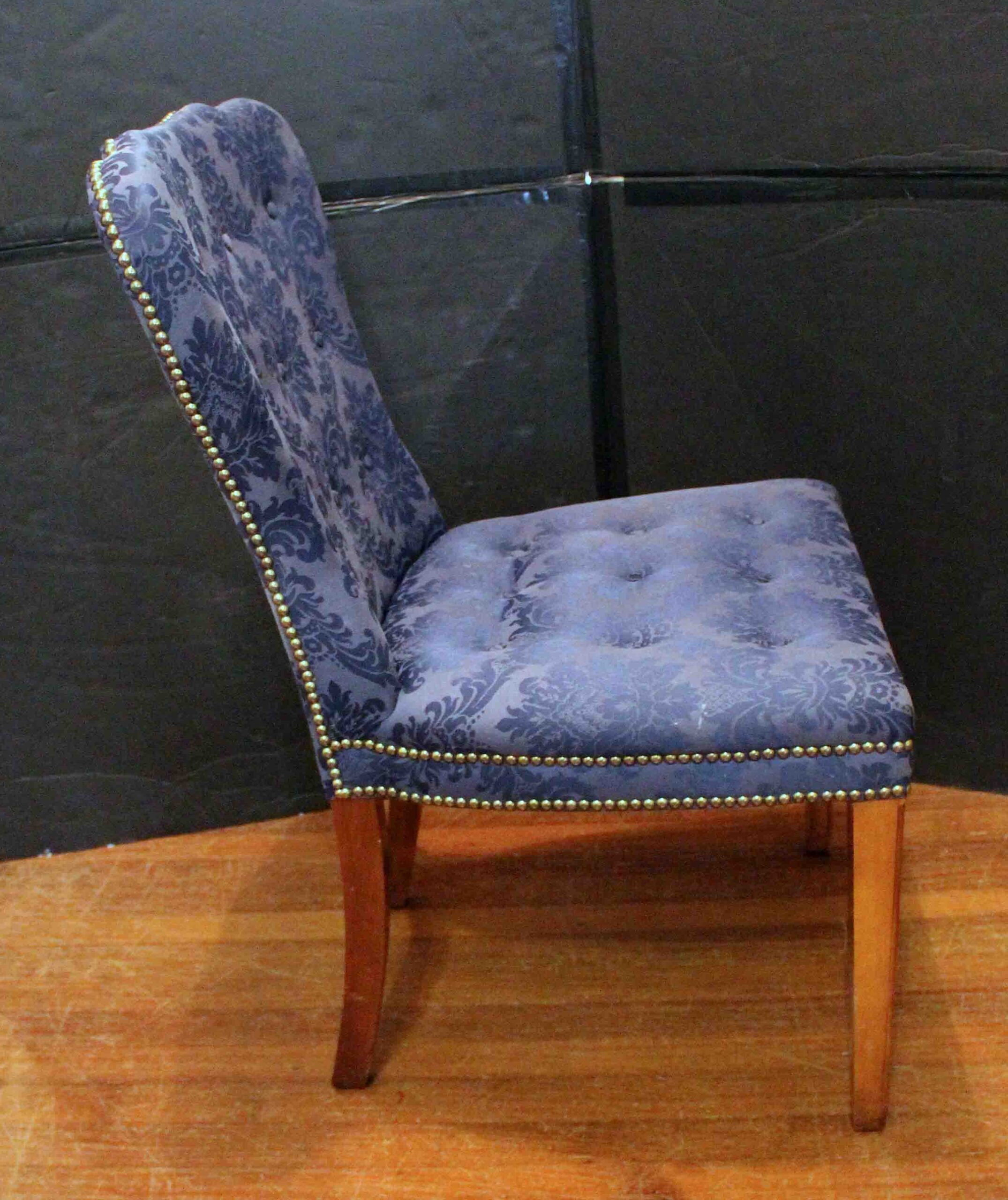 WC-1470z: c. 1920 Georgian Style Set of Four Upholstered Side Chairs - Image 5