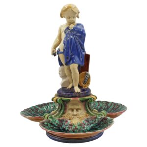 WCI-9149z: Circa 1861 English Majolica Centerpiece Sweetmeat Server by Minton