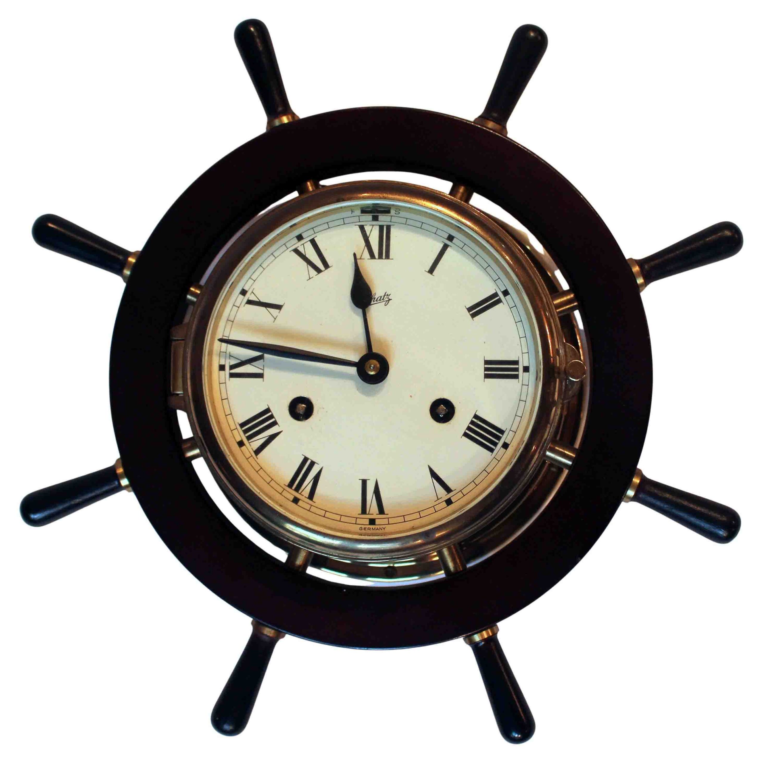 WCK-219z: Mid-20th Century German Ship's Clock By Schatz