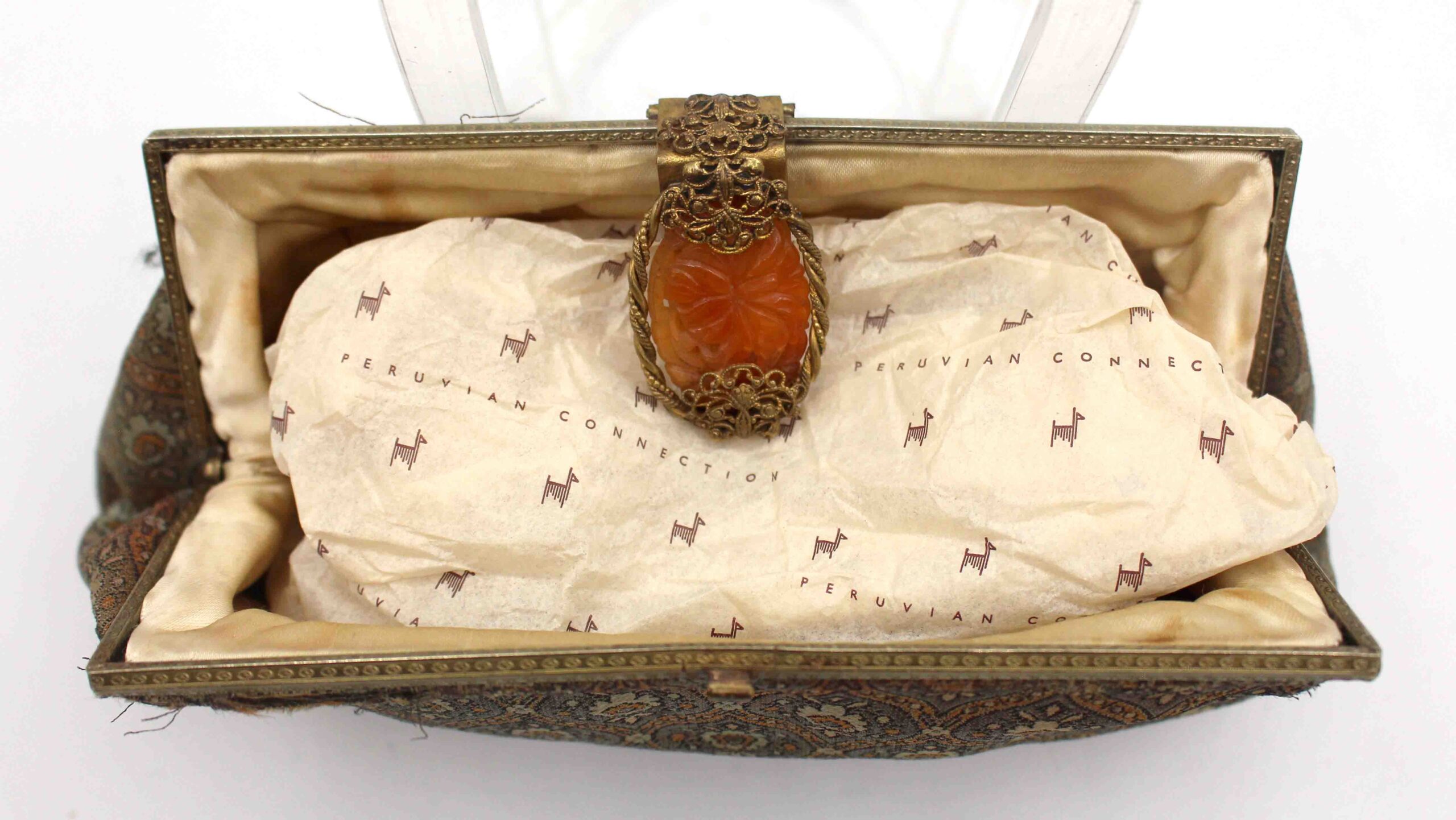 WCO-3548z: Circa 1930s French Silk Brocade Clutch - Image 4