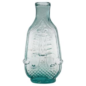 WG-3013z: c. 1840-60 American Dark Aquamarine Glass Cologne Bottle