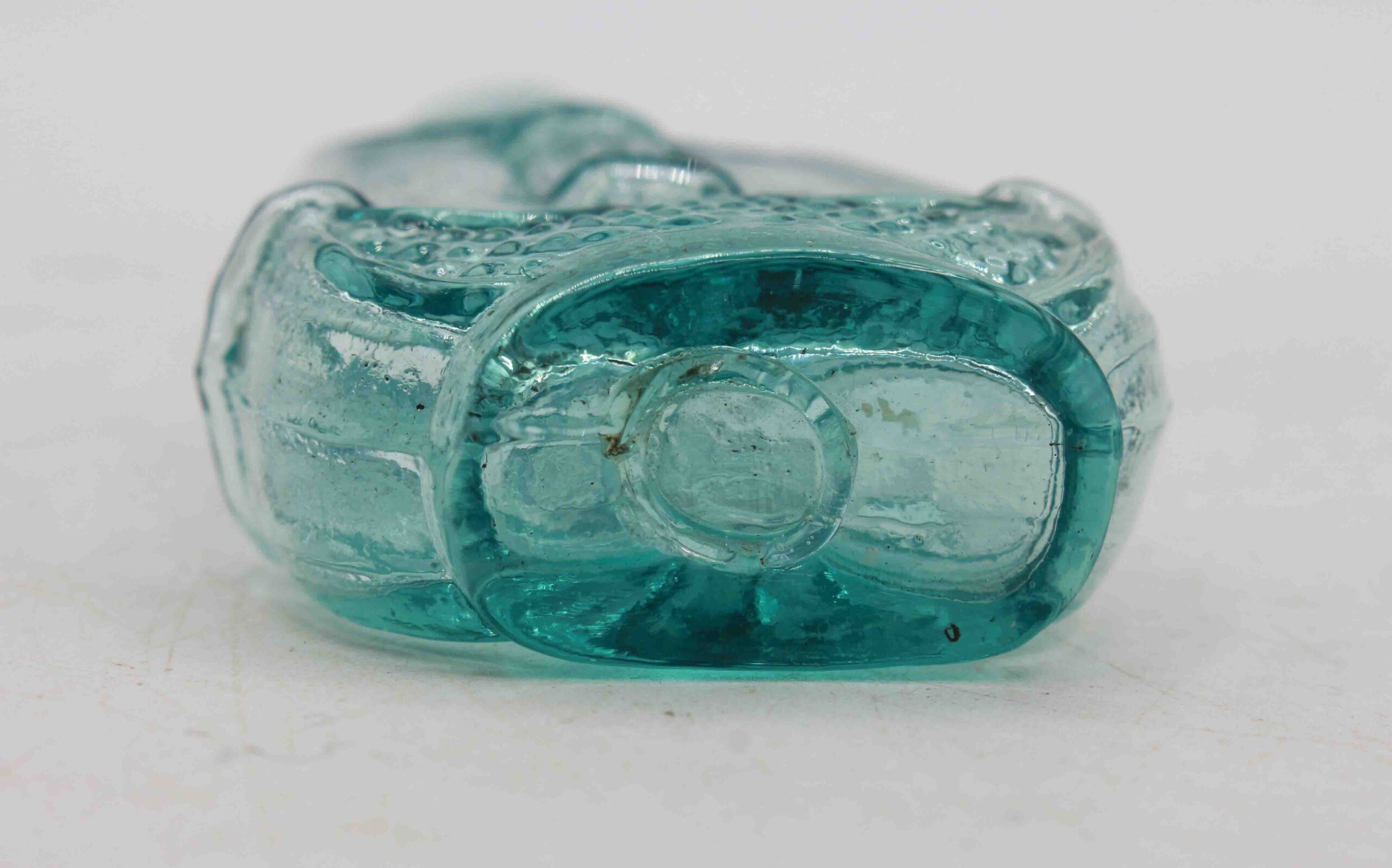 WG-3013z: c. 1840-60 American Dark Aquamarine Glass Cologne Bottle - Image 3