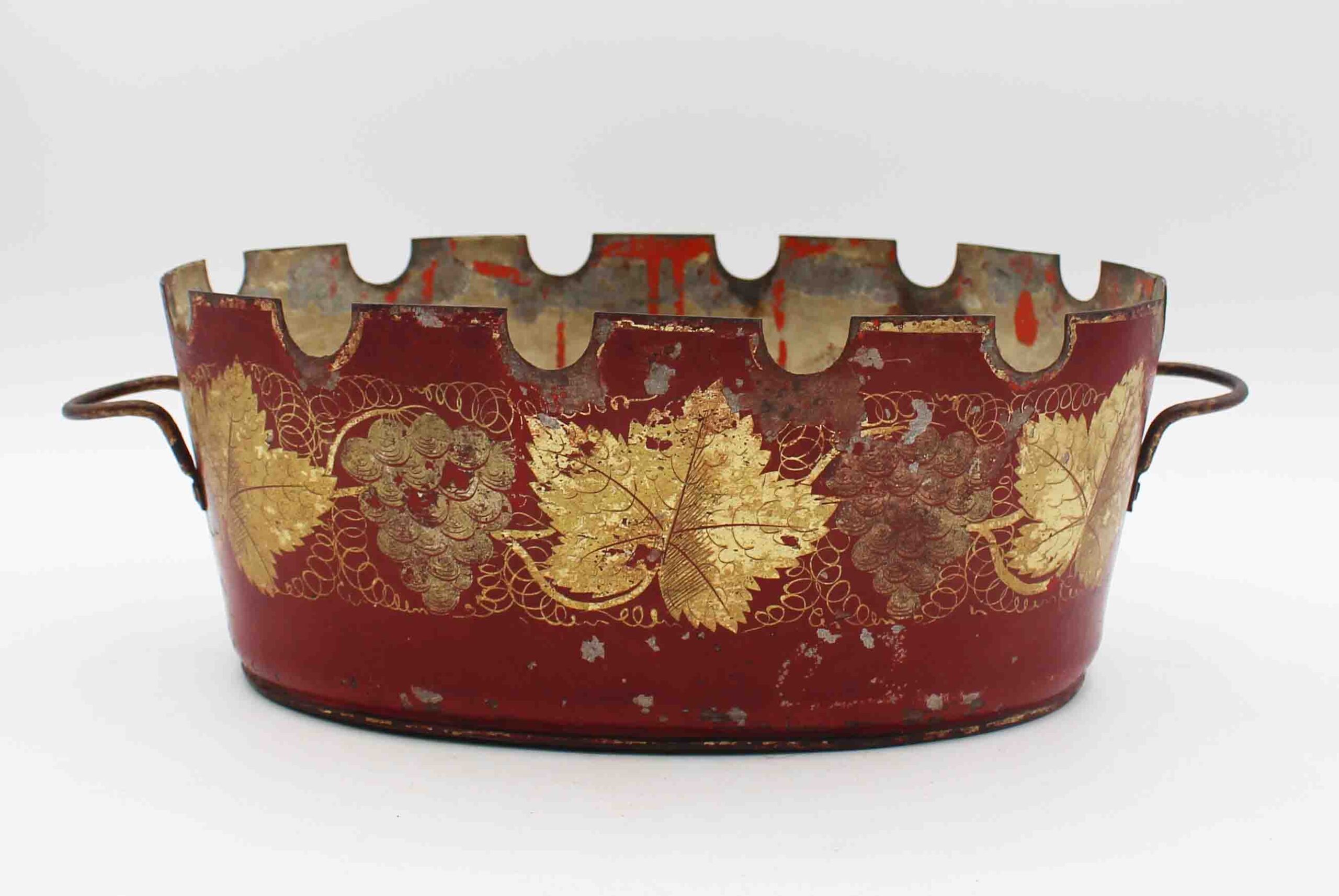 WMI-3824az: Circa 1810-1820 French Empire Tole Monteith - Image 4