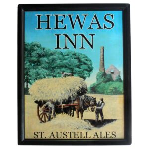 WPS-181: Vintage English Pub Sign for the "Hewas Inn"