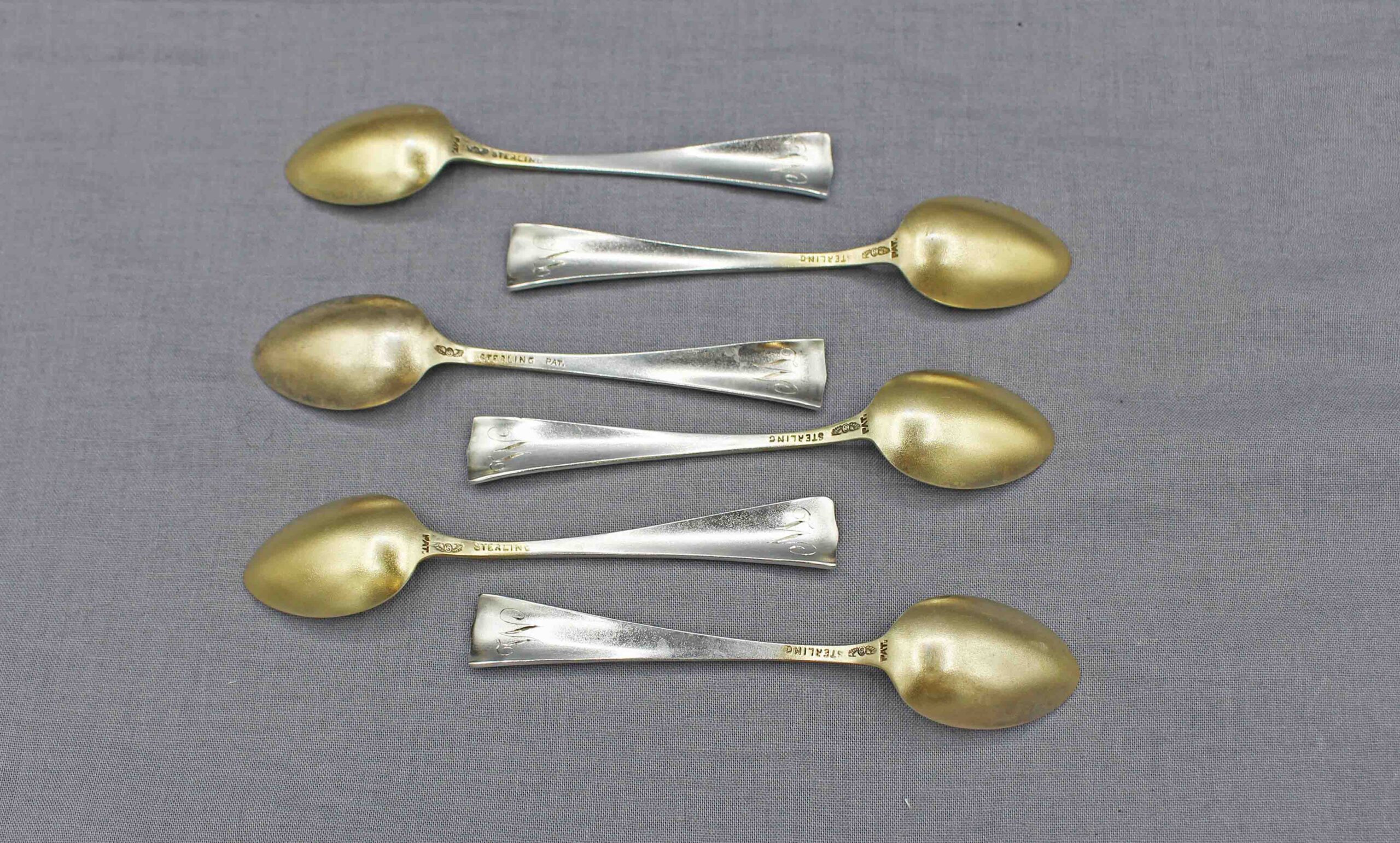 WSI-10301z: Circa 1900 Set of 6 Demitasse Spoons by Shiebler - Image 2