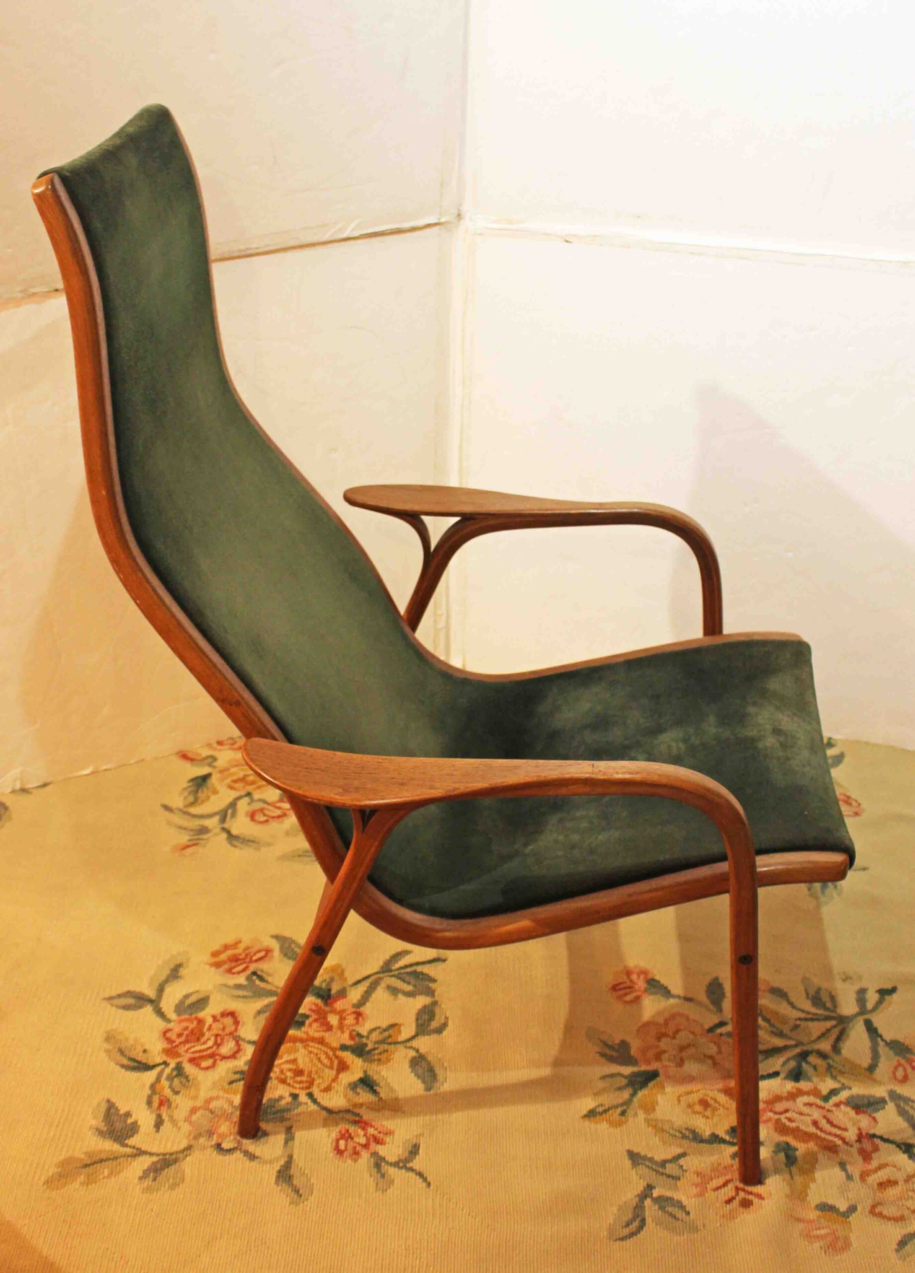 WC-1463z: Circa 1960s Pair of Swedish Mid Century Modern Lamino Easy Chairs - Image 5