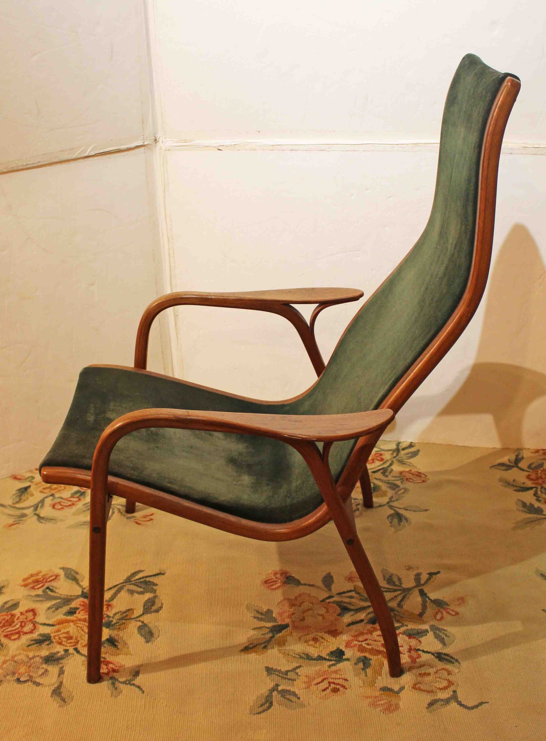WC-1463z: Circa 1960s Pair of Swedish Mid Century Modern Lamino Easy Chairs - Image 3