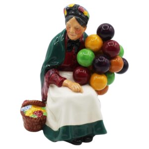 WCI-9134z: Dated 1931 English Royal Doulton Porcelain "The Old Balloon Seller" Figurine