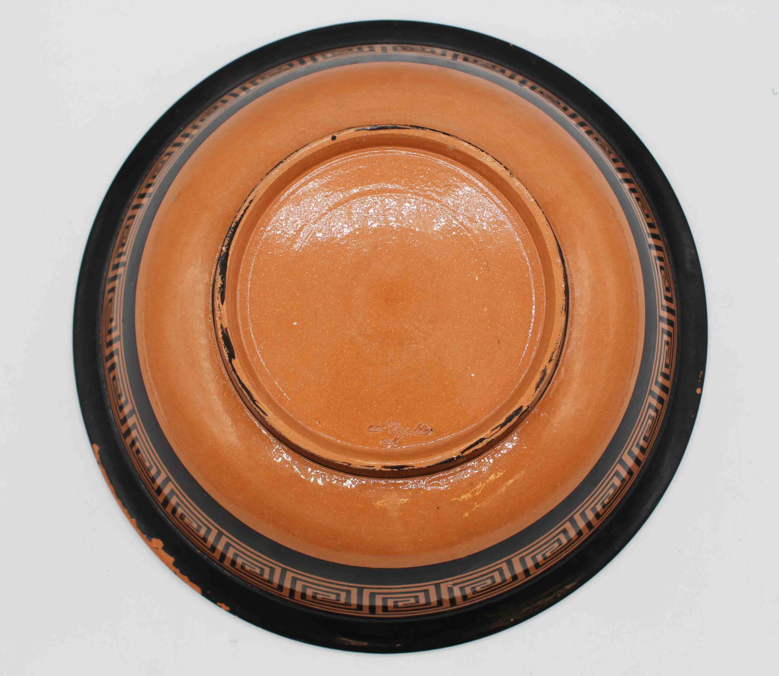 WCI-9177z: C. 1800-1830 Naples Greco-Roman Revival Deep Terracotta Bowl - Image 3