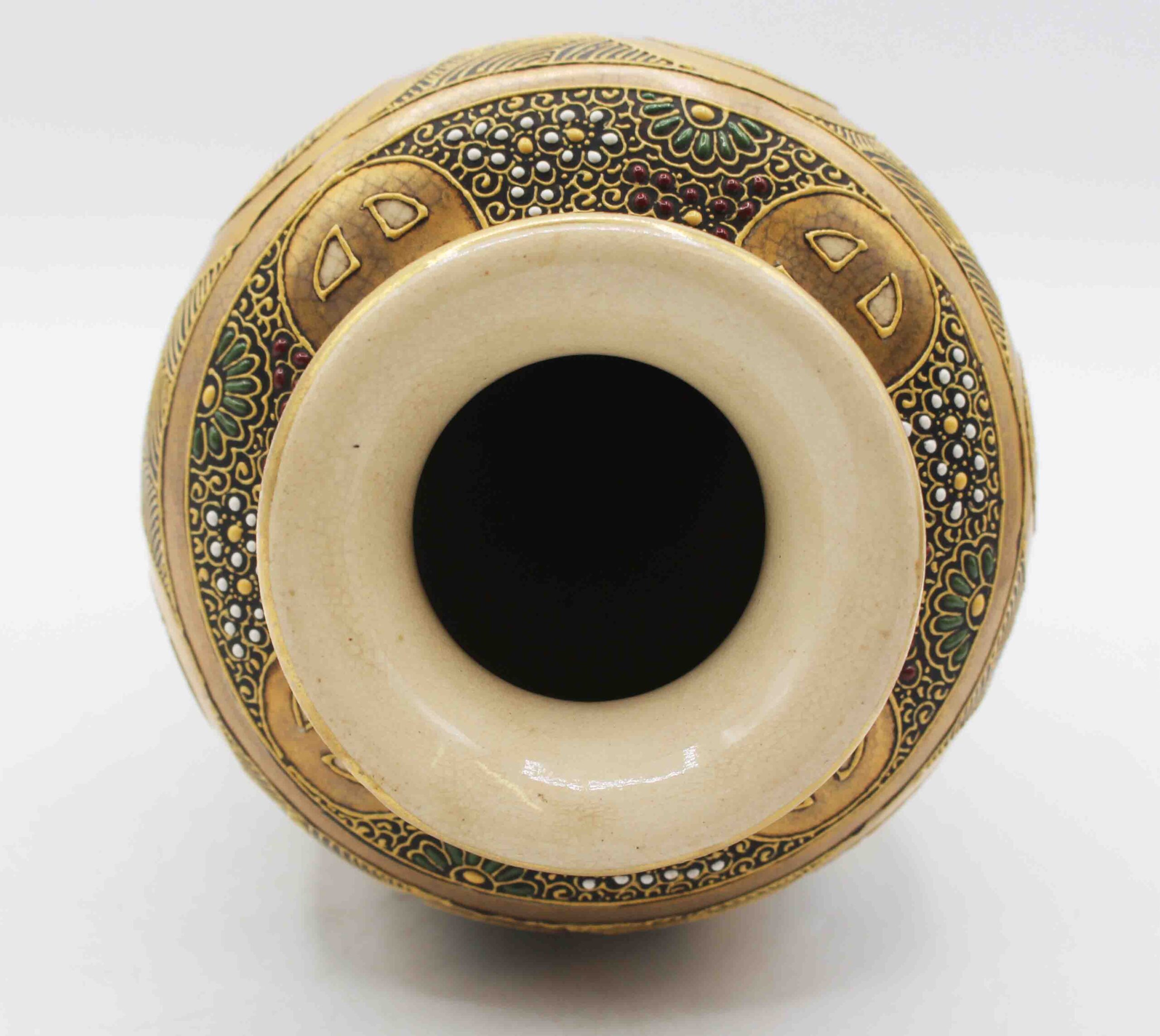 WCI-9309z: Circa 1900 Japanese Porcelain Rinzan Workshop Satsuma Vase - Image 4