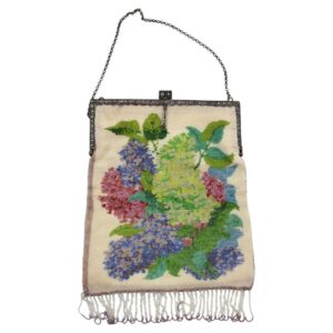 WCO-3861z: Circa 1920s Micro-Beaded Floral Tapestry Purse