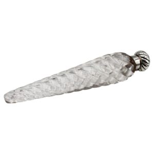 WG-2947z: 1887 English Sterling and Spiral Blown Glass Scent Bottle