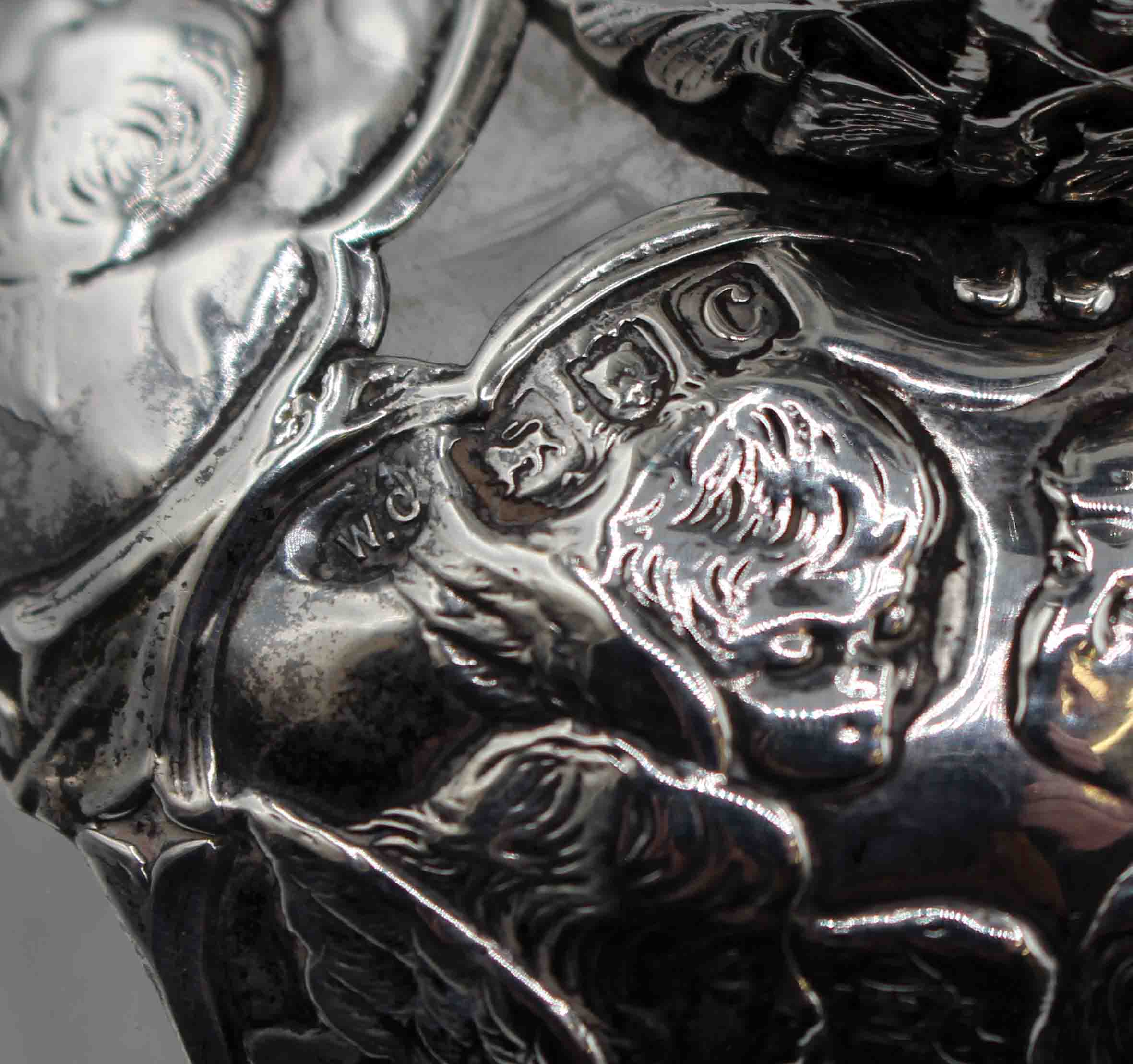 WG-2949z: 1898 English Sterling Silver and Blown Glass Scent Bottle - Image 7