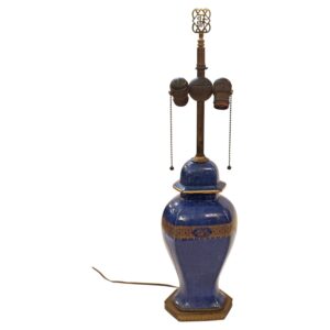 WL-1586z: Circa 1920s English Wilton Ware Bleu Royal Staffordshire Lamp