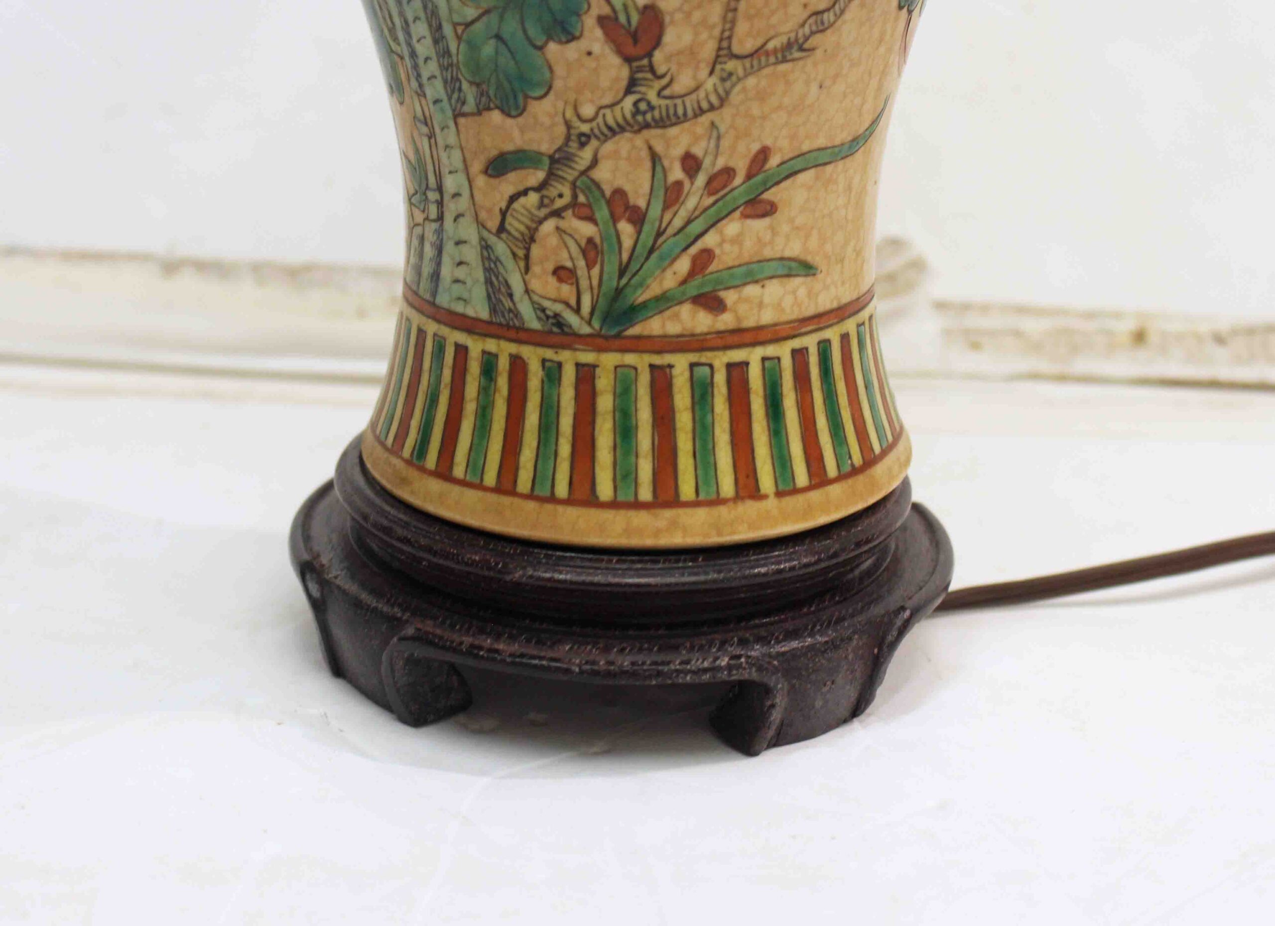 WL-1588z: Late 19th Century Japanese Baluster Form Vase Mounted as a Lamp - Image 2