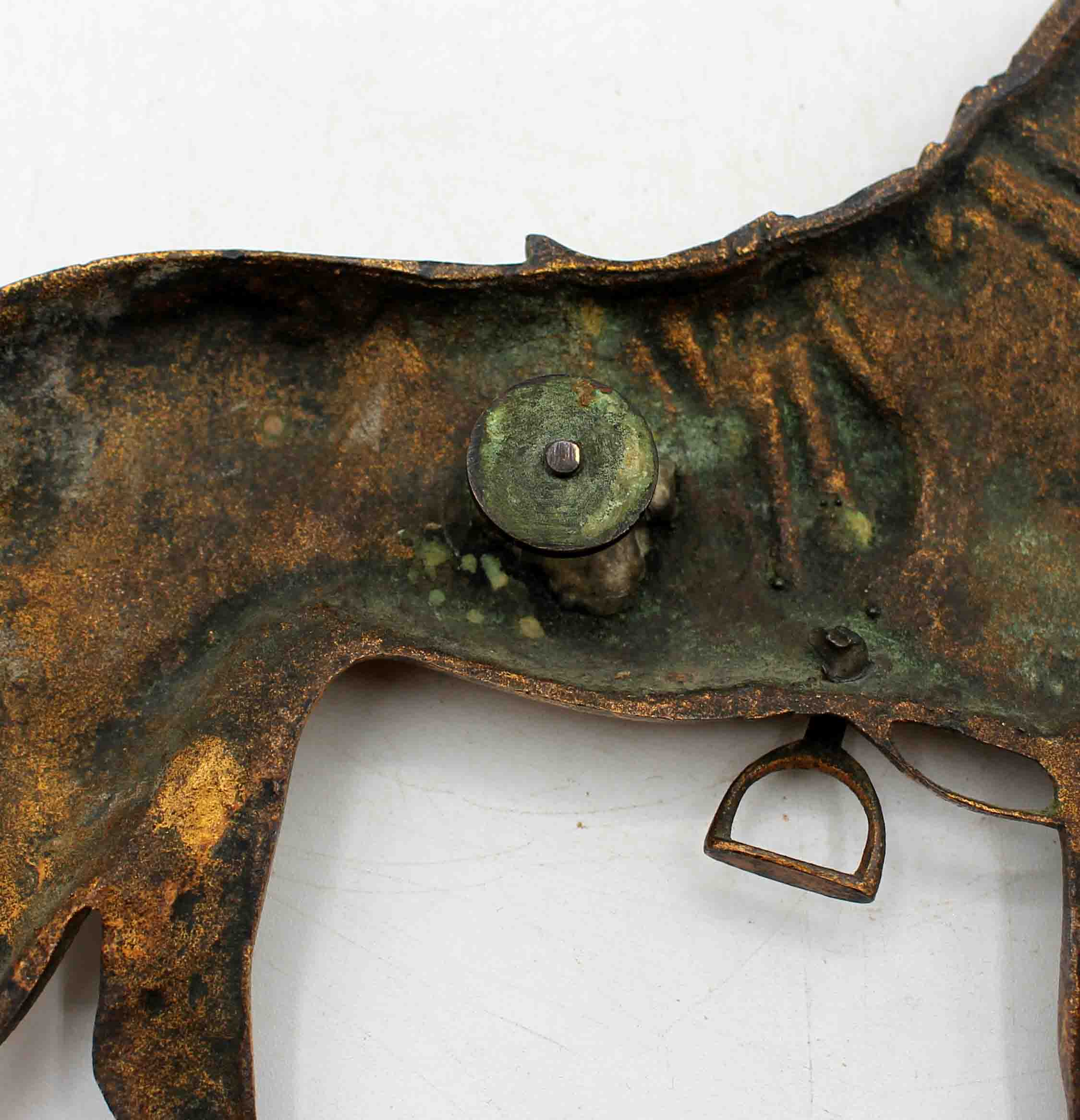 WMI-3826z: Late 19th-Early 20th Century Anglo-American Gilt Bronze Horse Silhouette - Image 3