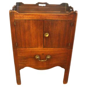 WOF-2669z: Circa 1765-1780 English George III Period Bedside Commode Table