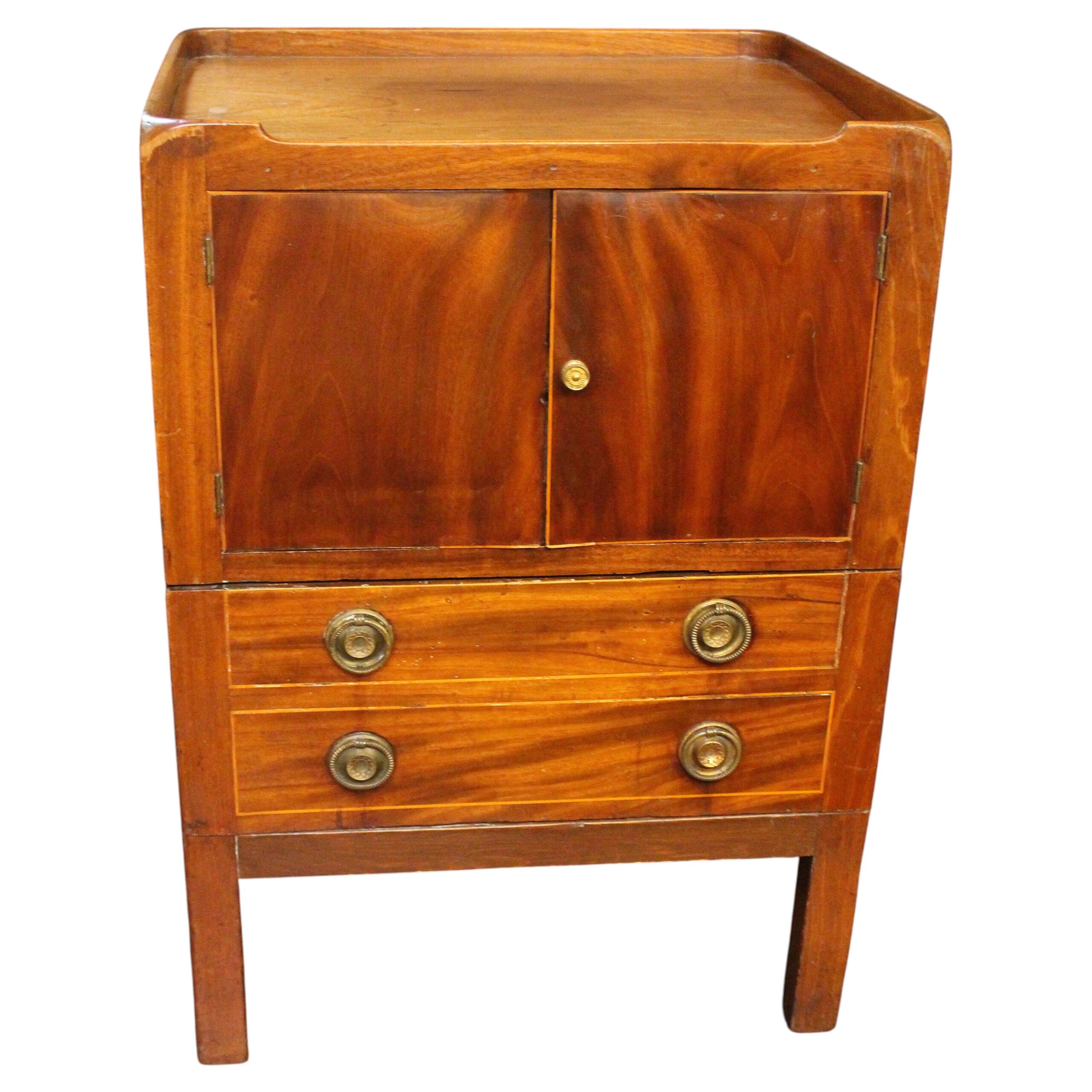 WOF-2669z: Circa 1780 English George III Period Bedside Commode Table