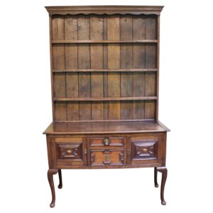 WOF-2675z: Circa 1860-80 English Queen Anne Style Oak Dresser