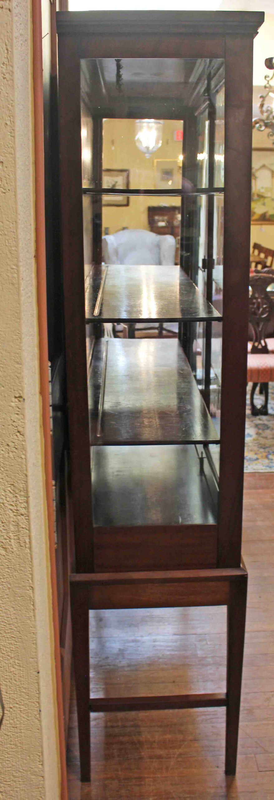 WOF-2677z: Circa 1901-1914 Edwardian Period English Bookcase Cabinet on Stand - Image 4