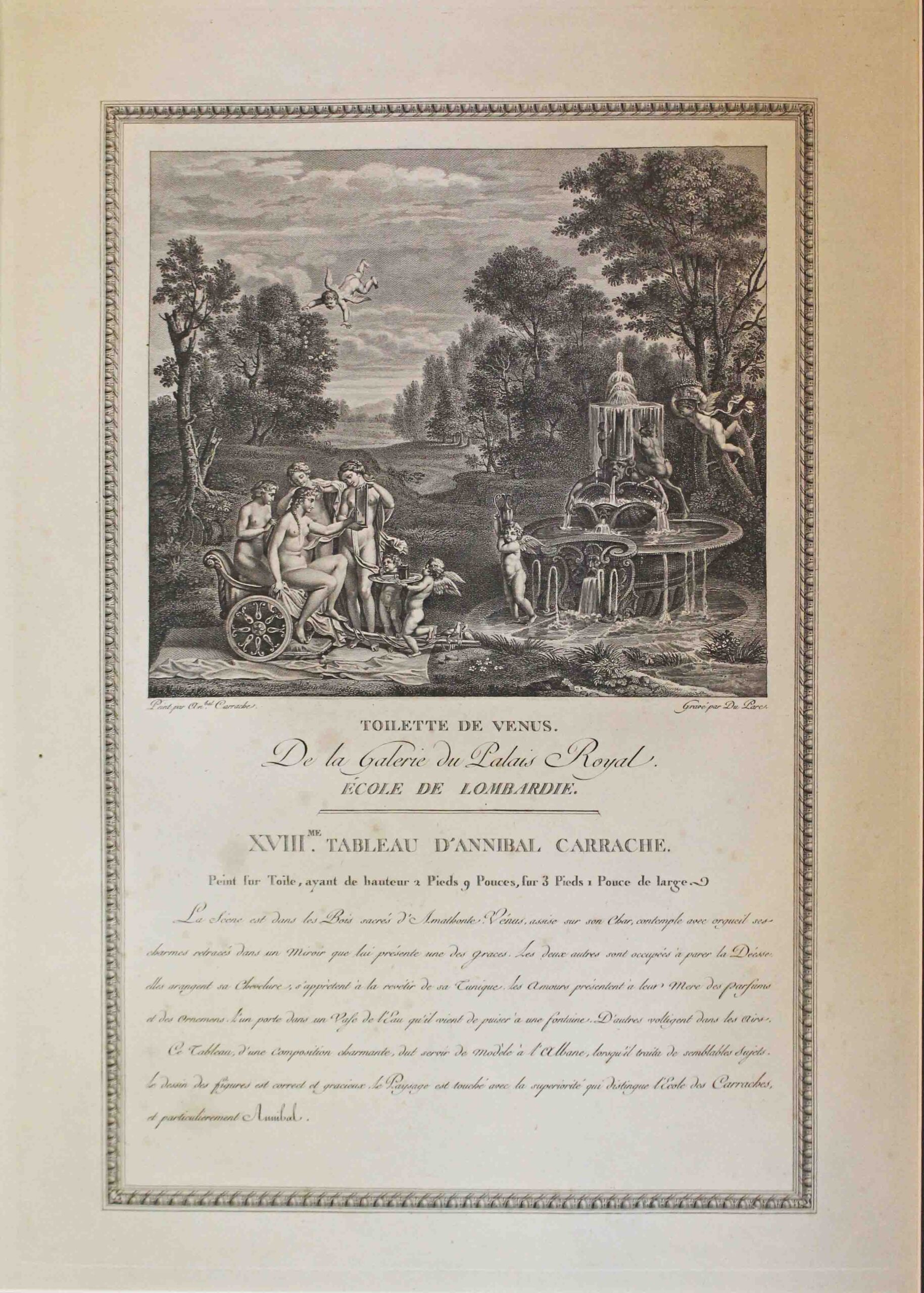 WP-2684z: Engraving "Toilette de Venus" Full Sheet Size - Image 3