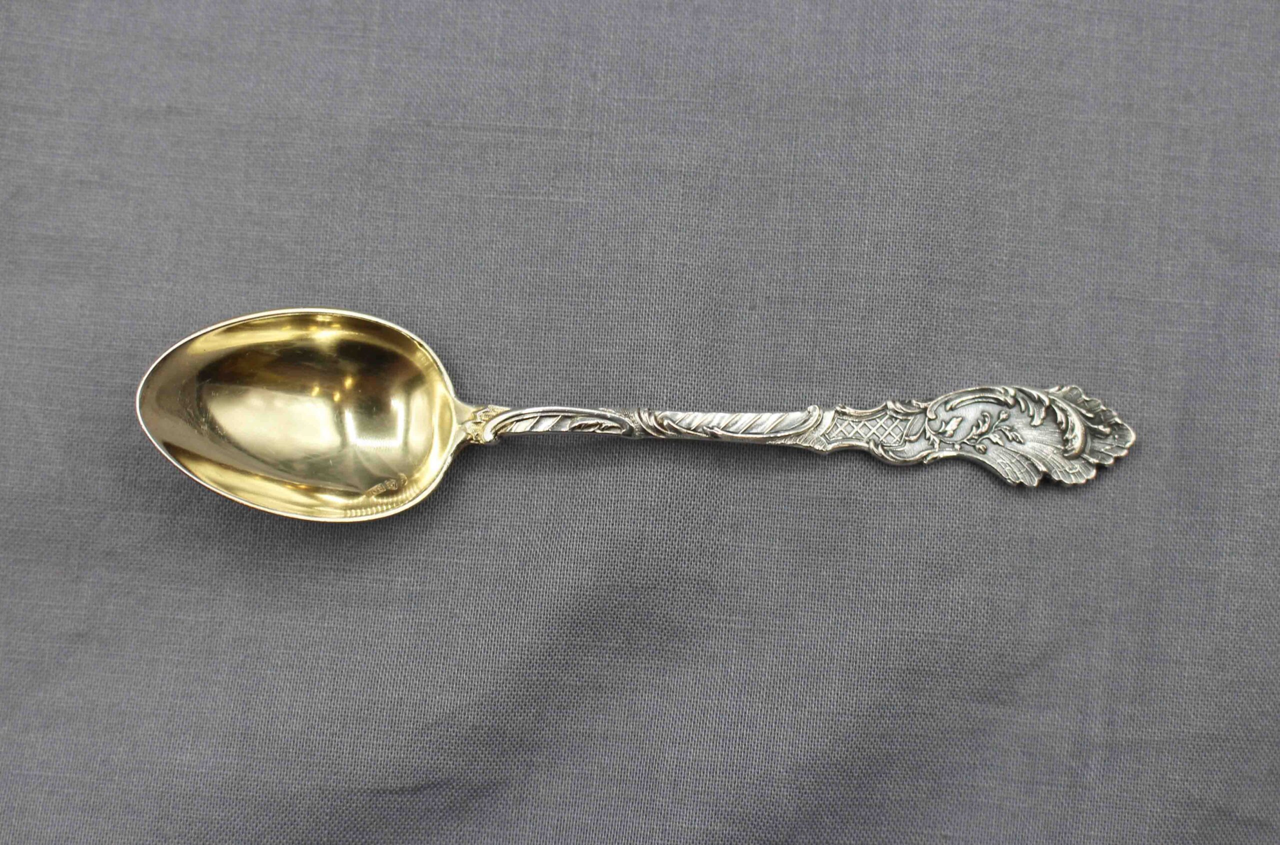 WSI-10300z: Circa 1890 German Set of 11 800 Standard Silver & Gilt Demitasse Spoons - Image 2